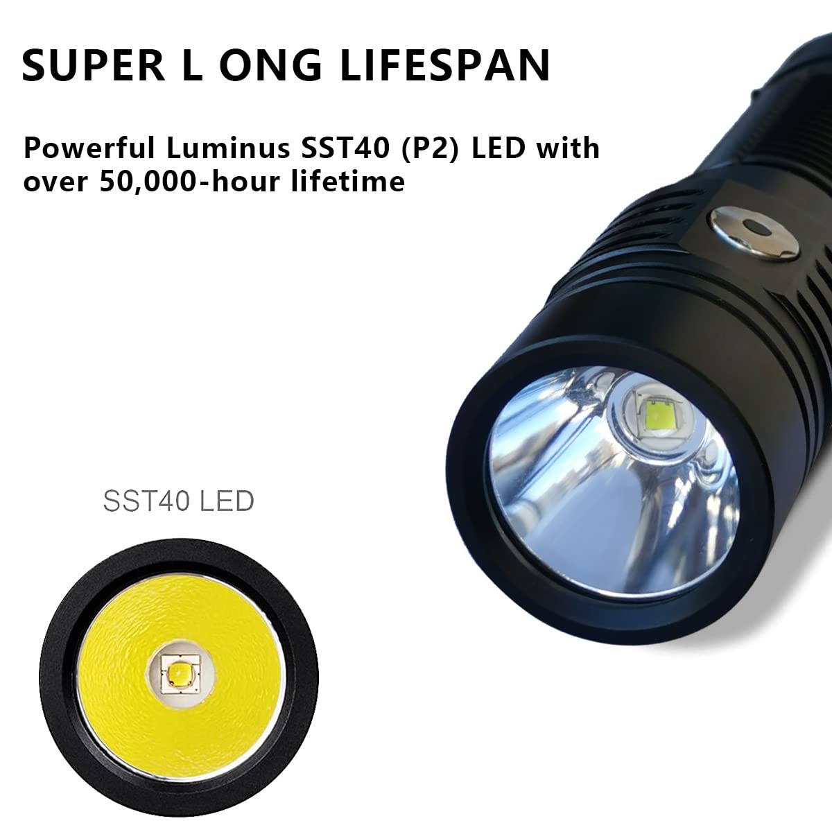 Soonfire E15 2000 Lumens Led Super Bright Flashlight, Compact High Lumens Light, Powered By Pre-Installed Rechargeable Battery For Emergency, Edc And Searching