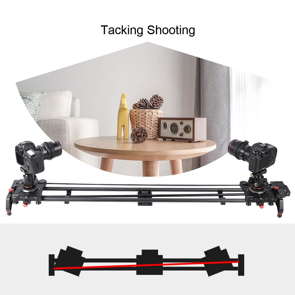 Gvm Great Video Maker Camera Motorized Slider,48"/120Cm,Automatic Round Trip,Time Lapse,Panoramic Shooting,Video Capture,Slider Smooth And Stable,With Battery