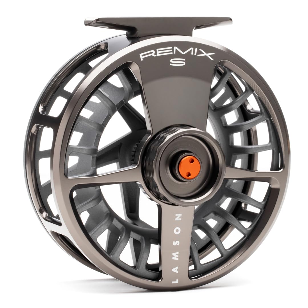 Lamson  Remix S-Series Hd Full Frame Fly Fishing Reel 3-Pack  1 Reel & 2 Bonus Spools + Carrying Case  Large Arbor, Cnc Machined Frame + Pressure Cast Spool, Extra Durable, Nymph, Spey