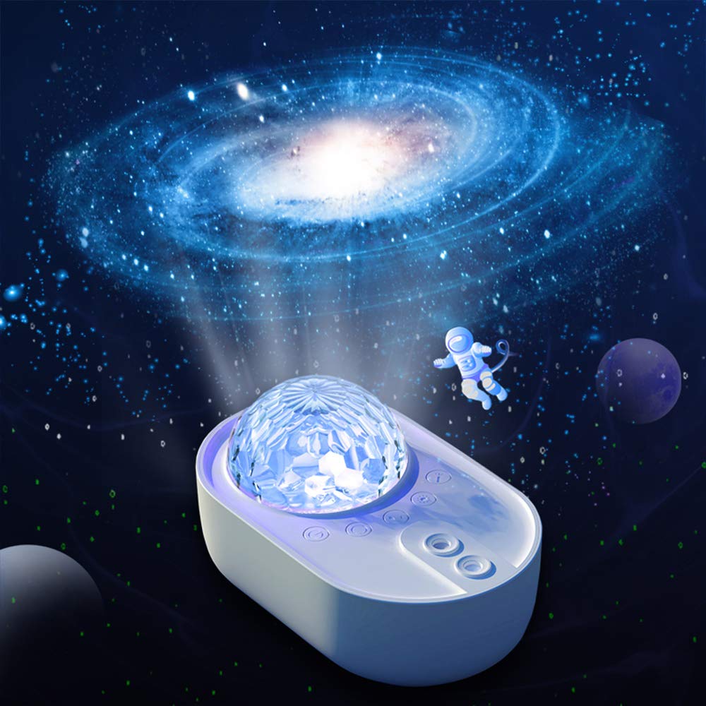 Sooncor Galaxy Star Night Light Projector Led Ocean Wave Bluetooth Music Speaker With Remote Control For Bedroom, Home, Room Decor