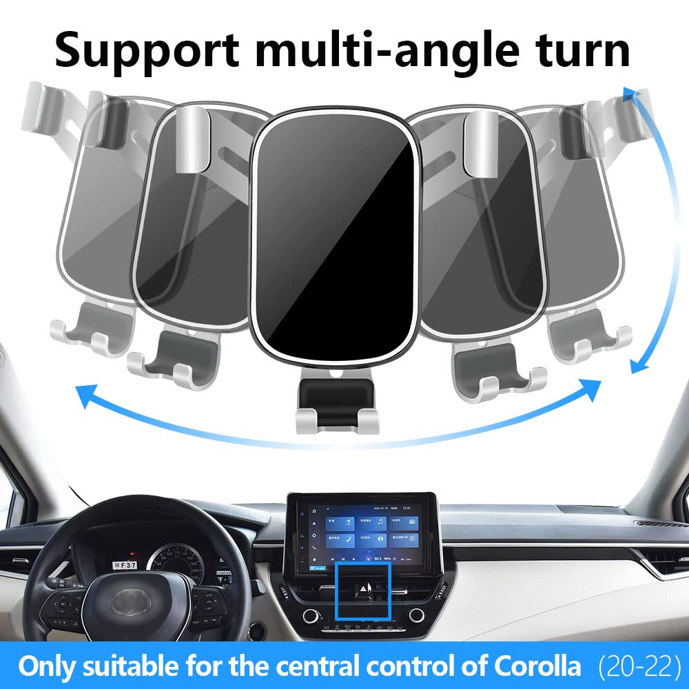 Musttrue Lunqin Car Phone Holder For Toyota Corolla 2020      And Corolla Cross - & Hybrid Hatchback Auto Interior Accessories Cell Phones Mount Cellphone Mobile Charging Gps Cradle