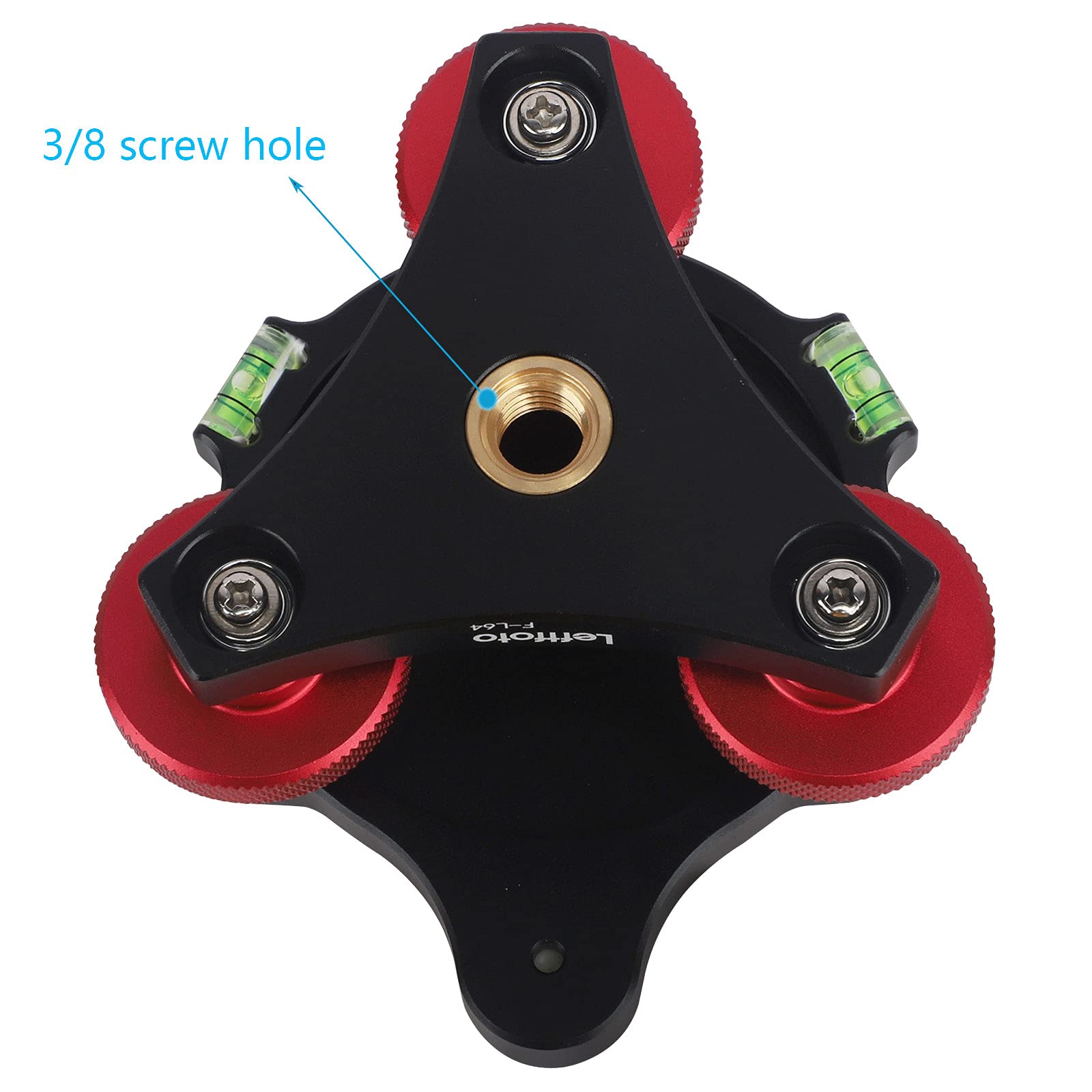 Leftfoto Tripod Leveler Stand With +/-5 Degree Precision Adjustment Bracket For Panoramic Head Ball Head Video Head And Tripod