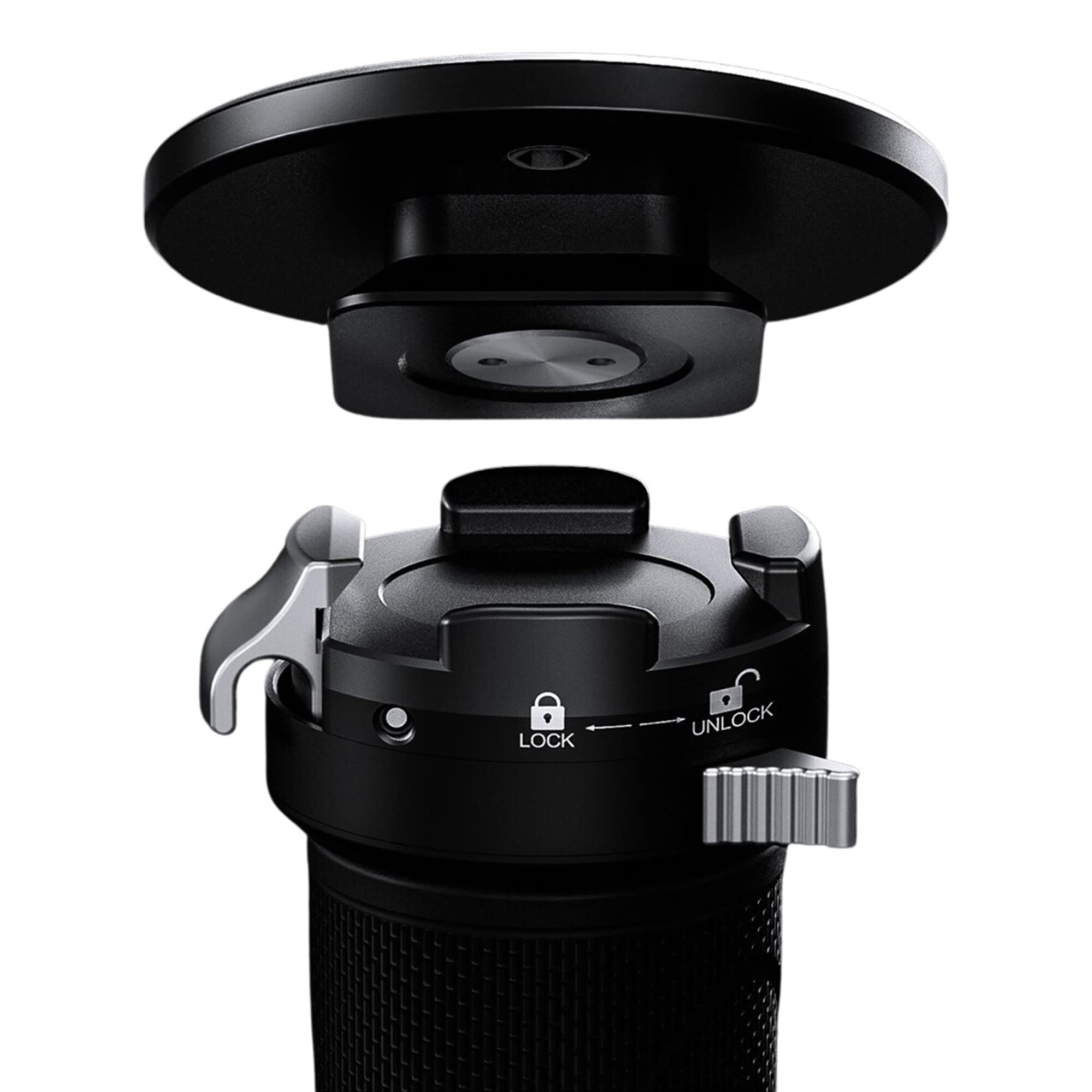 Leofoto Mv-324C+Vd-03 Carbon Fiber Flip Lock Pro Video Camera Monopod With Tripod Stand Max Load 22Lb, 1500Mm