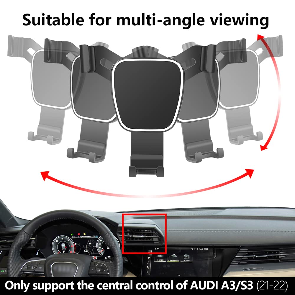 Lunqin Car Phone Holder For Audi A3 S3 Rs3      Auto Accessories Navigation Bracket Interior Decoration Mobile Cell Phone Mount