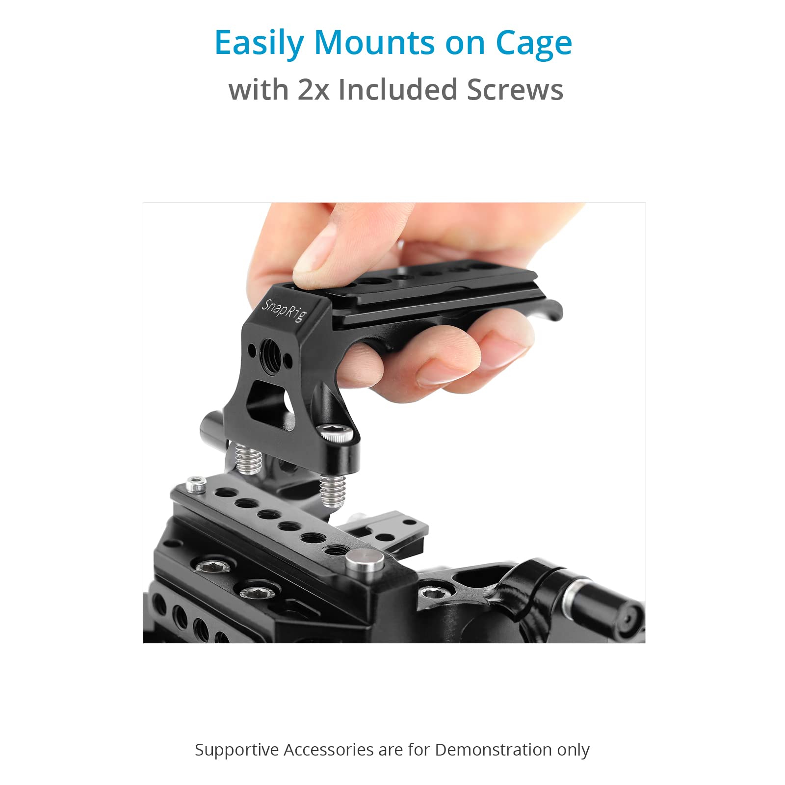 Proaim Snaprig Mini Top Handle For Small/Midsize Dslr Dslm Camera Rigs. Comfortable & Secure Grip. Comes With Anti-Twist Holes & Multiple Threads. (Mth-023)