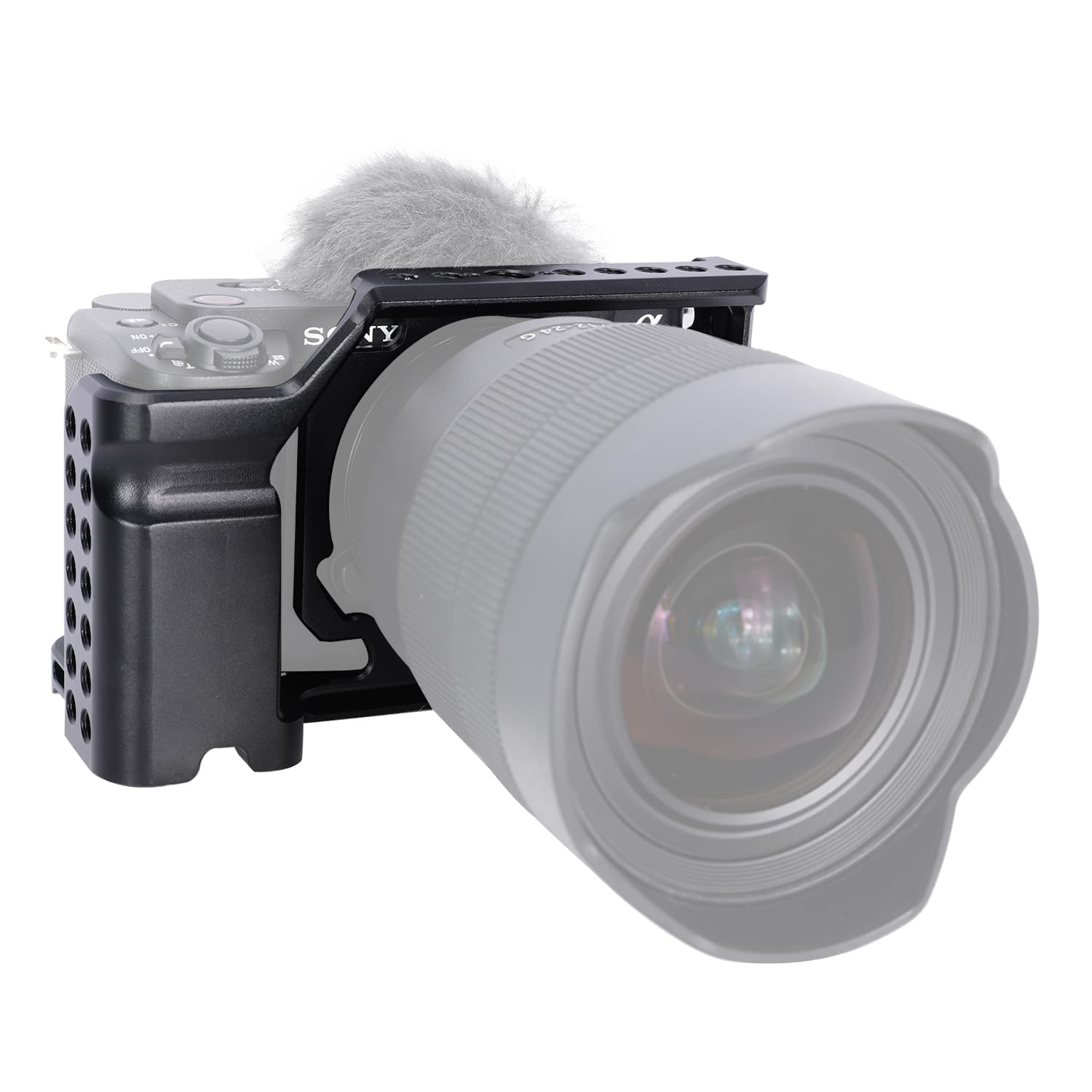 Niceyrig Zv-E1 Cage Kit Full Metal With Grip, Additional Cold Shoe Base For Sony Alpha Zv-E1 Mirrorless Vlog Camera - 560
