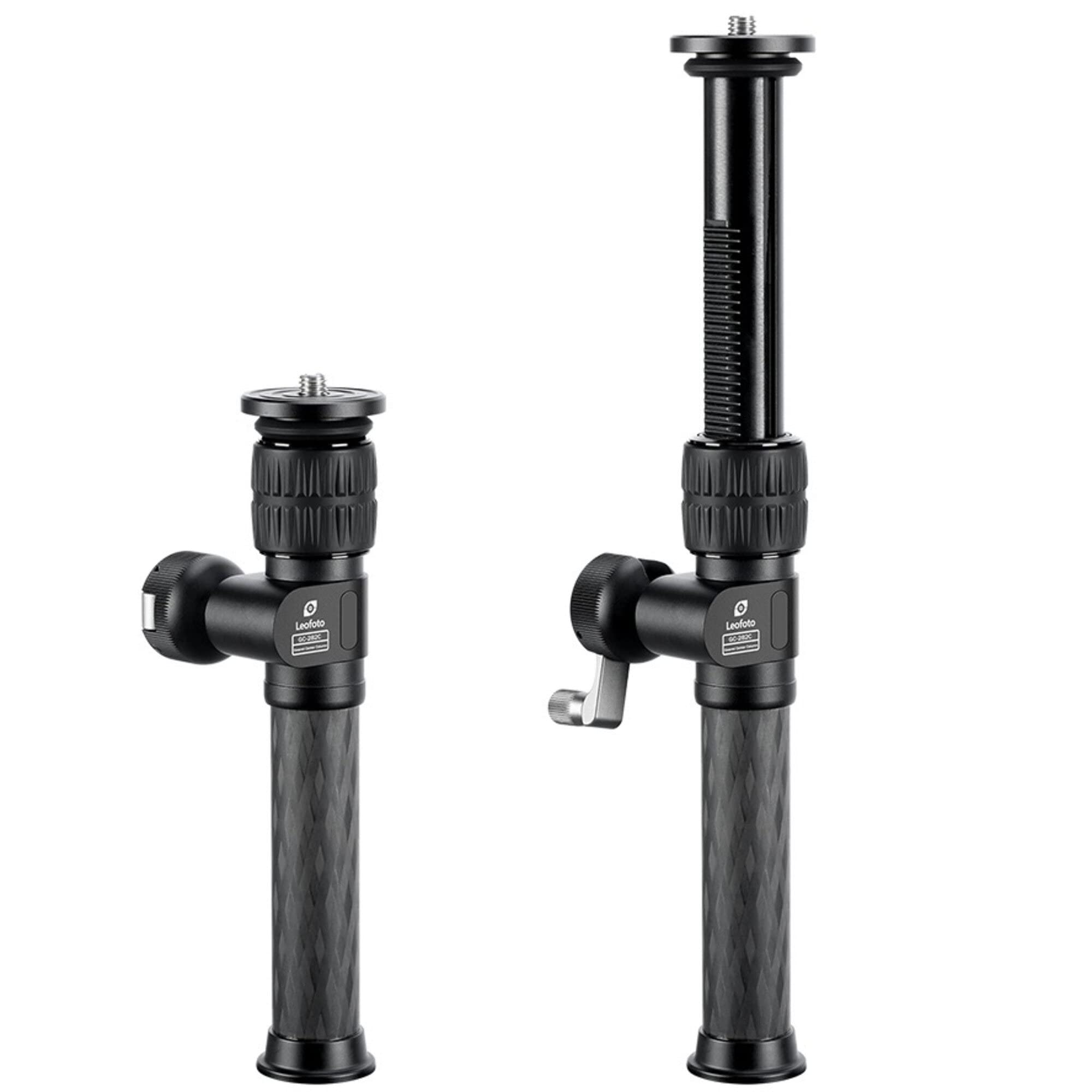 Leofoto Gc-282C Center Column, Add-On Tripod Extension, Carbon Fiber, Adjustable 2 Sections, Convertible Screw Stud, 3/8" Mounting Thread