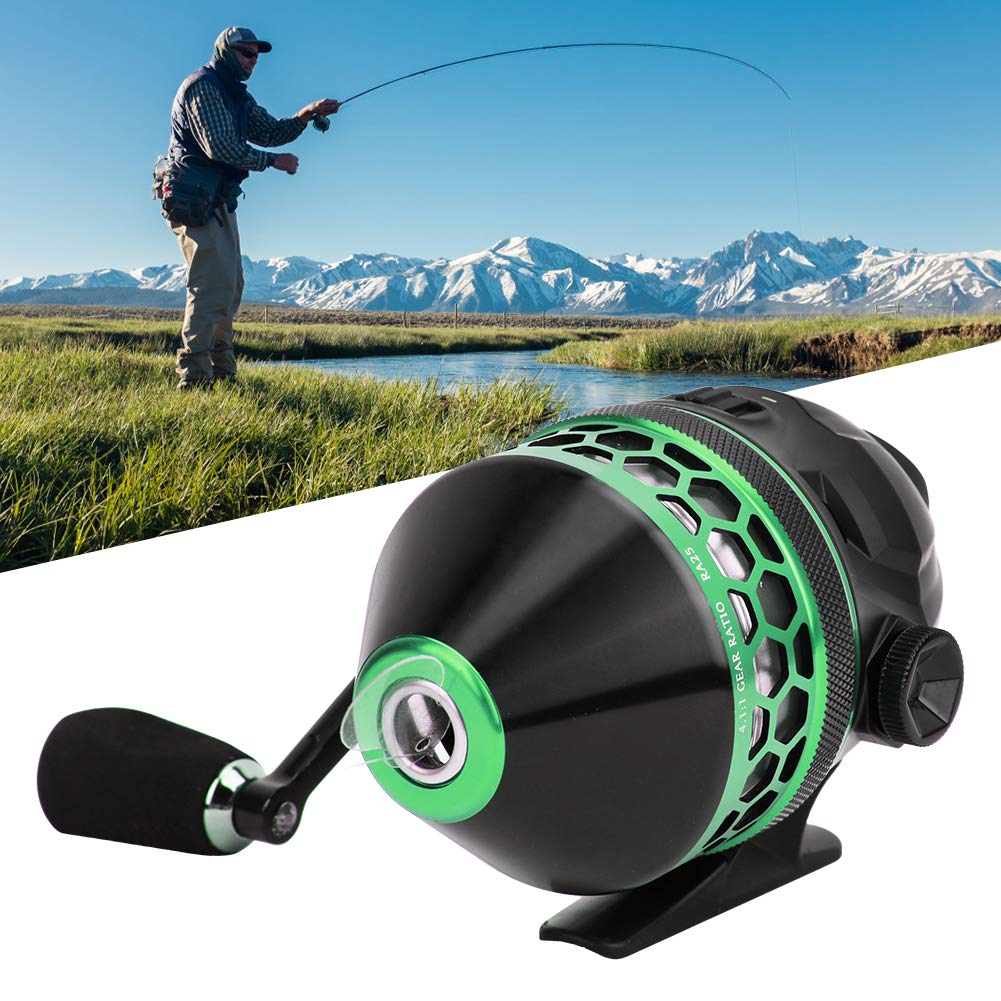 Alomejor Black&Green Baitcasting Fishing Reel - Closed Face, Outdoor Fishing