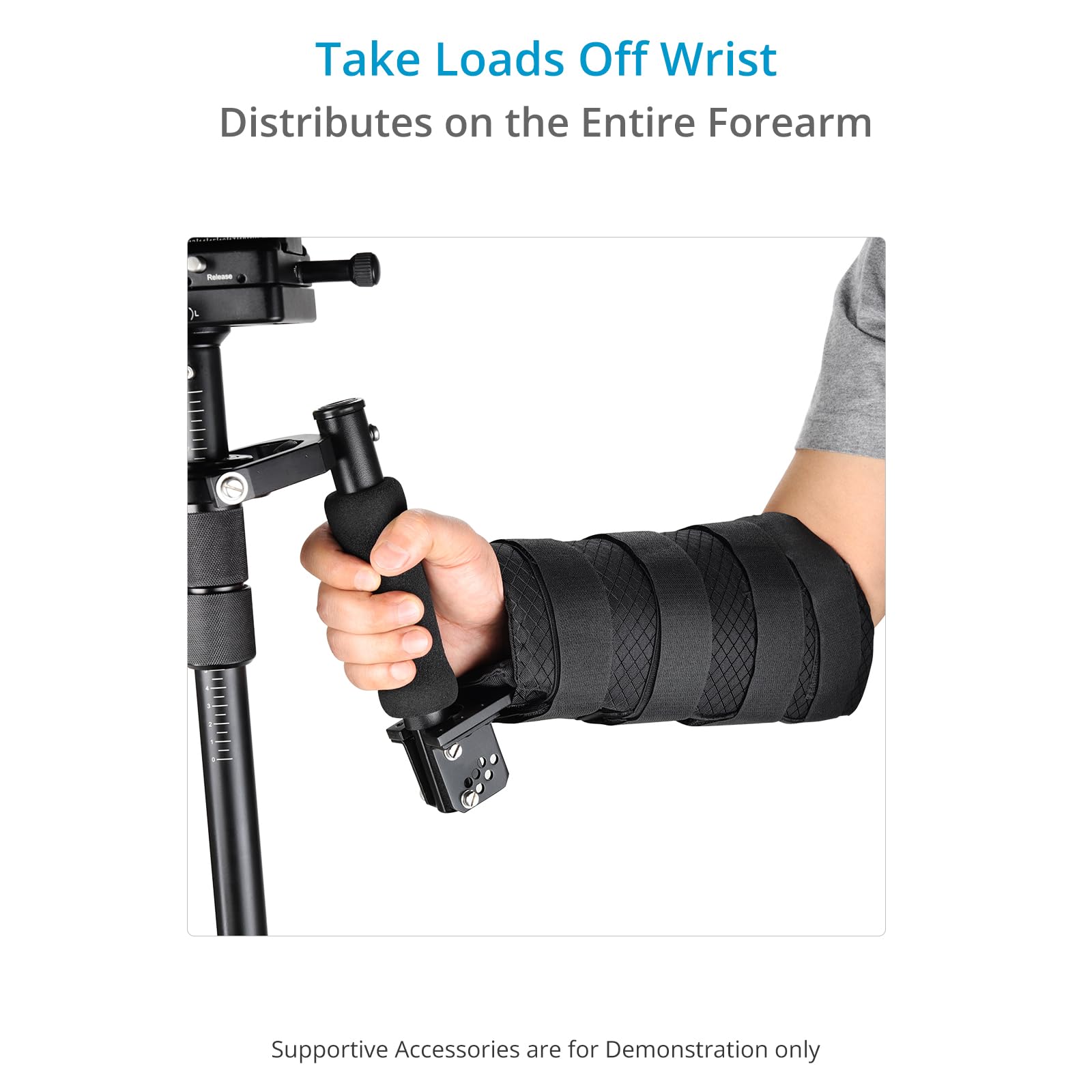 Flycam Arm Brace Support For Video Camera Handheld Stabilizers. Fits Most & 3Rd-Party Stabilizers. 0.72 And 0.85" Post Diameters(Flcm-Ab)