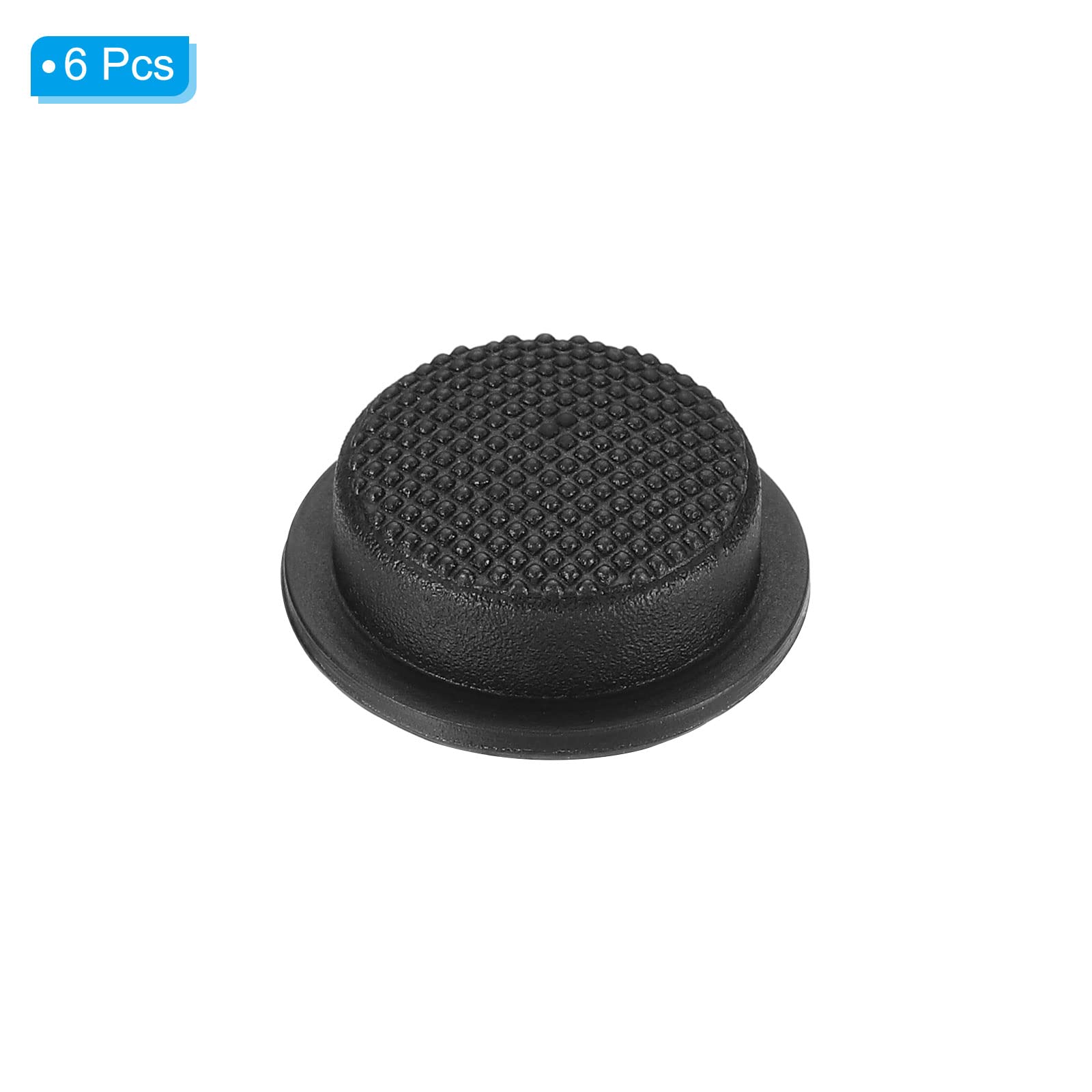 Patikil 0.63" Led Flashlight Switch Cap, 6 Pcs Silicone Soft Boot Cover For Push Button Switch Electric Torch Handheld Flashlights Diy Project, Black