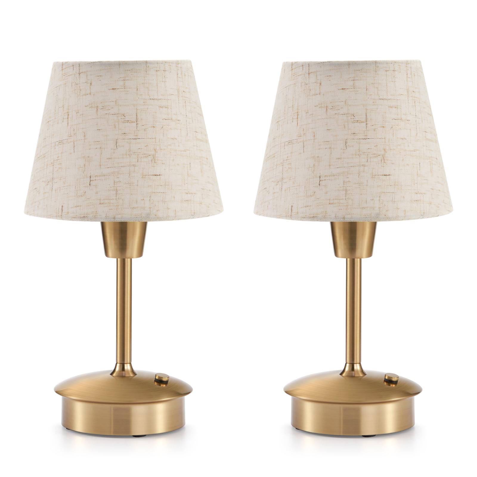 Intelive 2 Pack Rechargeable Cordless Table Lamp For Restaurant Bar, 5200Mah Small Battery Operated Lamp, Portable Dimmable Touch Bedside Night Light For Bedroom Living Room Side End Table Dining Room Patio