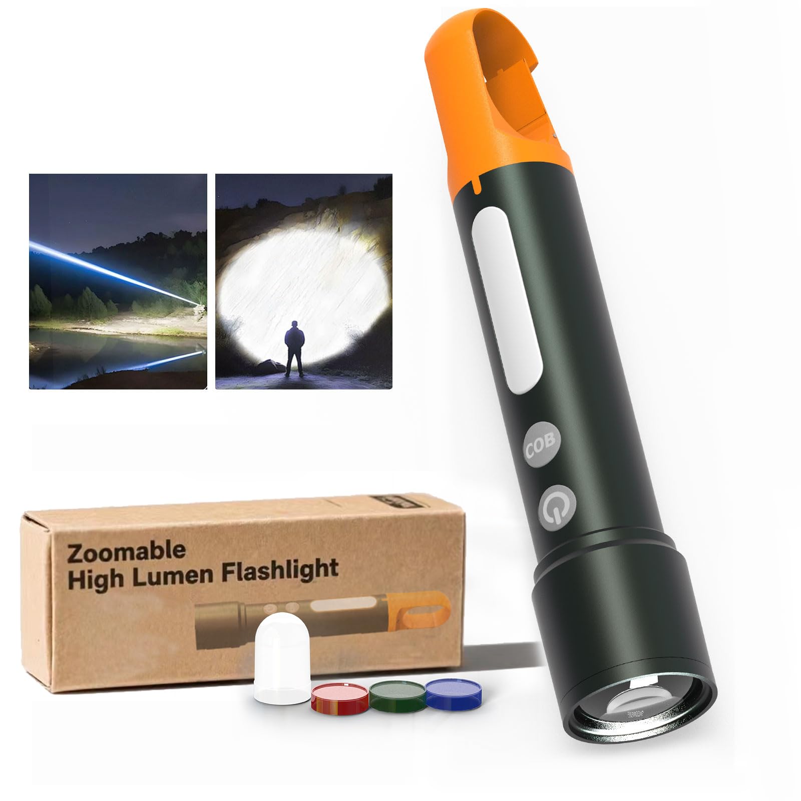 Laryeecha Flashlights High Lumens Rechargeable,9 Modes, 20,000 Lumen,Zoomable Powerful Handheld Tactical Flashlight,Waterproof Super Bright Flash Light For Home,Lightweight Aluminium Shockproof