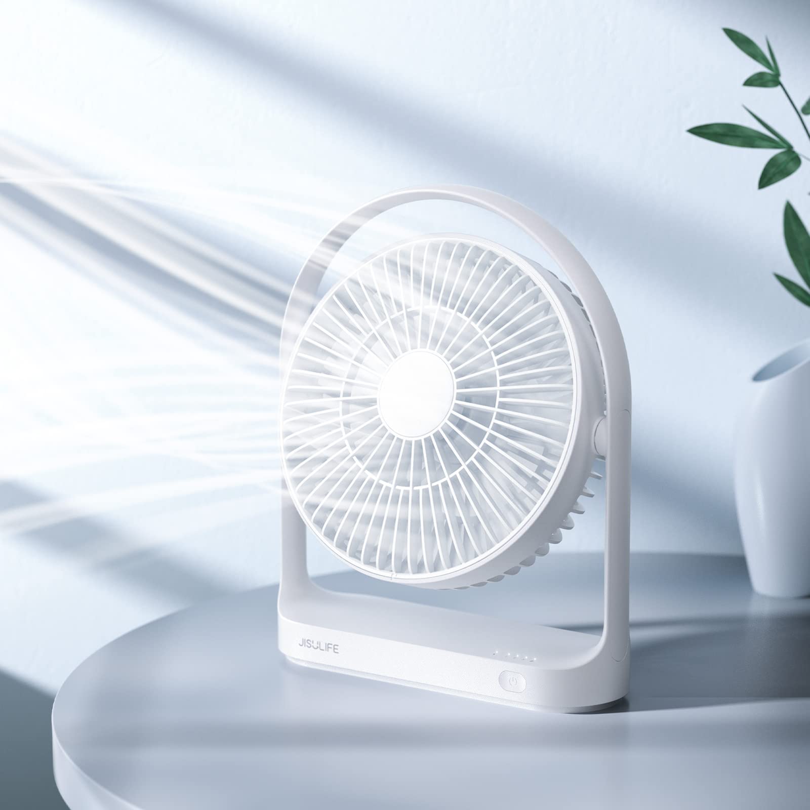 Jisulife Desk Fan, Small Portable Battery Operated Desktop And 4000Mah Usb Rechargeable Electric Tab - Koospark