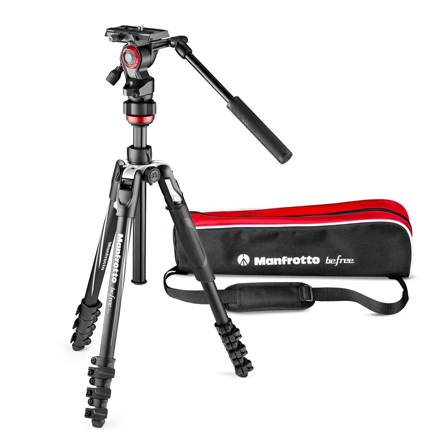 Manfrotto Vitec Imaging Be Live Aluminum L Tripod Video Head Kit Mirrorless Slr Sports Day Travel Vlog Mvkbfrl-Live