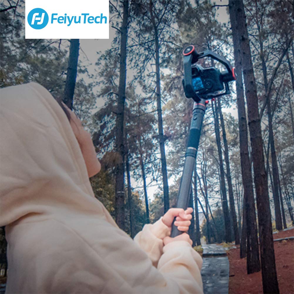 Feiyutech 10.8" (275Mm) Carbon Fiber Extension Pole – Lightweight, Durable With 1/4"-20 Screw, Compatible With Camera Gimbals, Tripods & Monopods