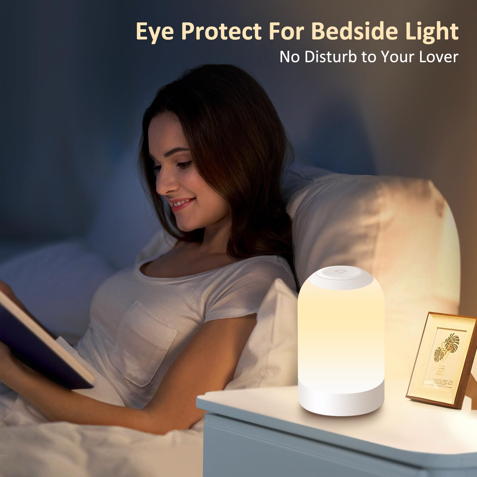 G Keni Touch Bedside Night Lamp, Baby Nursery Night Light For Kids Adults, Egg Lights With Timer, Dimmable Small Mini Lamp For Nightstand/Bedroom/Living Room, Usb Rechargeable, White/Natural/Warm
