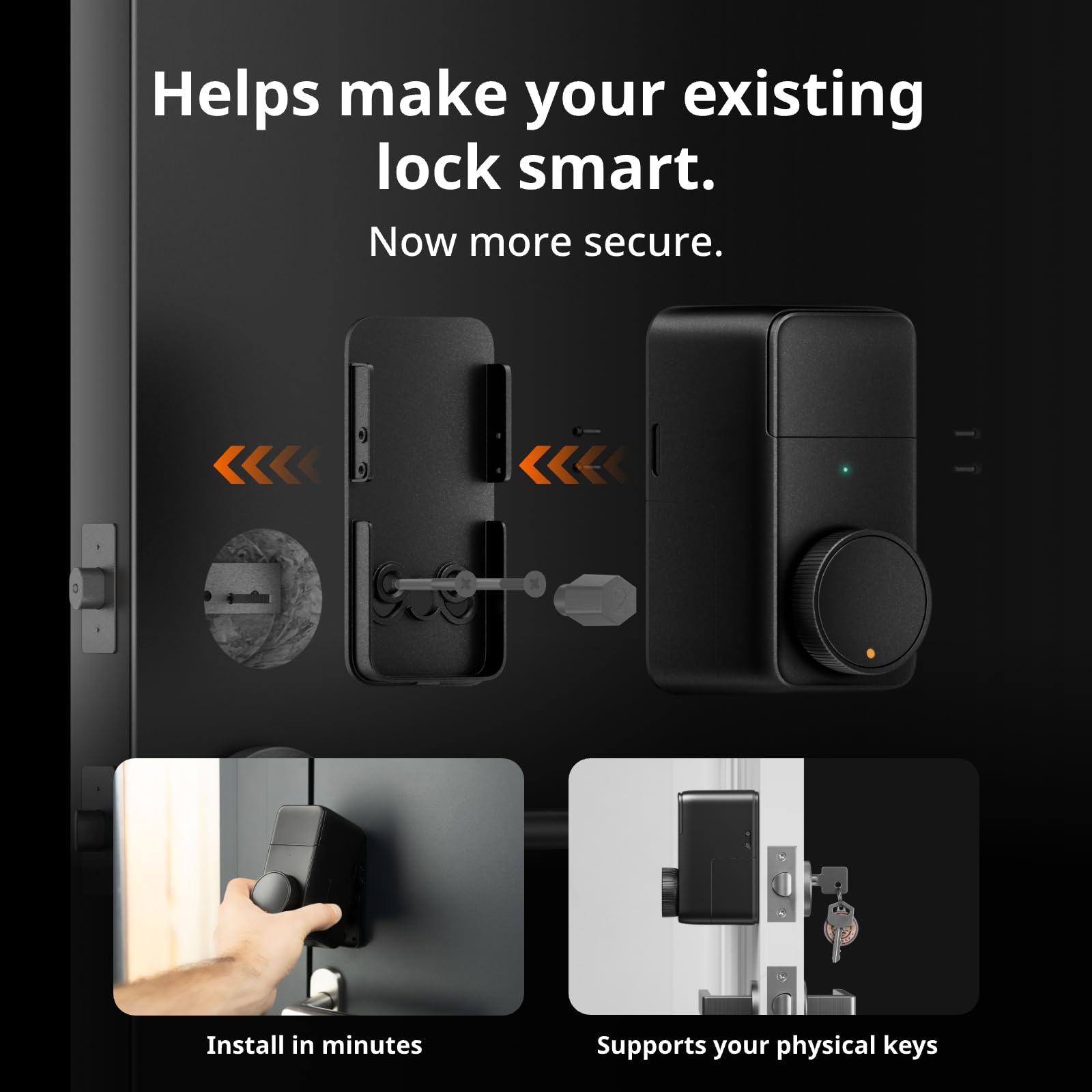 Switchbot Smart Lock Pro, Keyless Entry Door Lock, Smart Door Lock Front Door, Electronic Smart Deadbolt, Fits Your Existing Deadbolt In Minutes, Add Hub2 To Support Matter, Alexa And Google