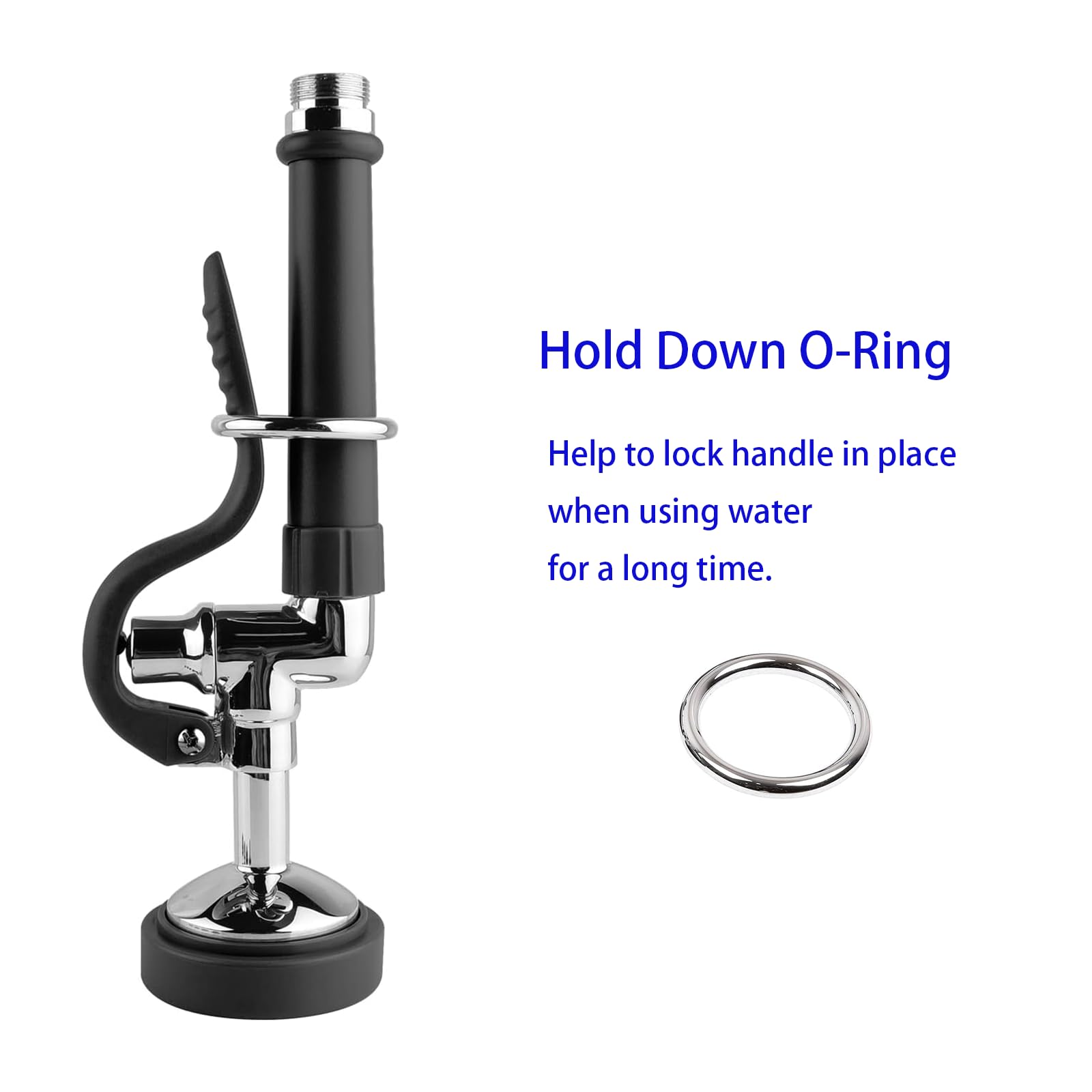Gryong Pre Rinse Sprayer Sink Sprayer Replacement Spray Valve For Commercial Sink Faucet Polished High Pressured, Black