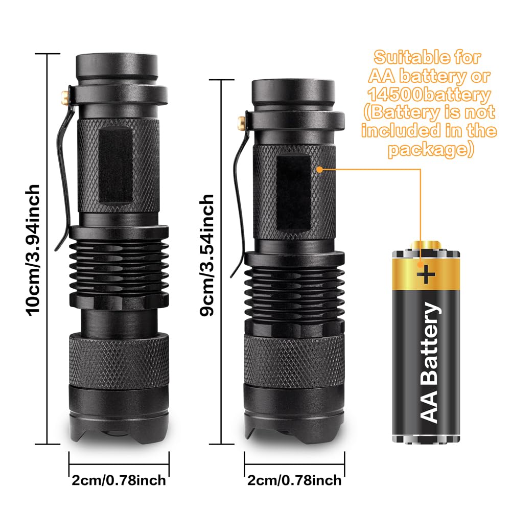 Wayllshine High Power Red Led Flashlight - Powerful Single Mode Red Light Torch For Astronomy, Aviation, Night Observation - Black