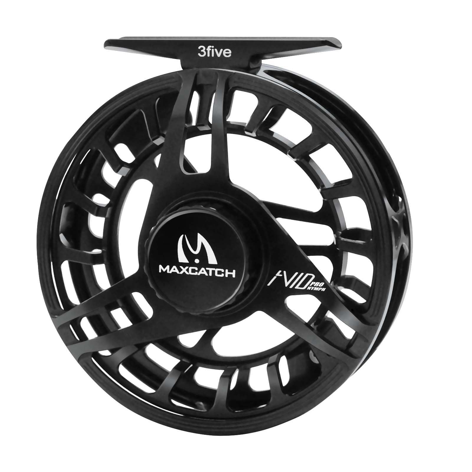M Maximumcatch Maxcatch Avid Pro Nymph Fly Reel, Cnc-Machined Large Arbor Full Frame Fly Fishing Reel For Euro Nymph