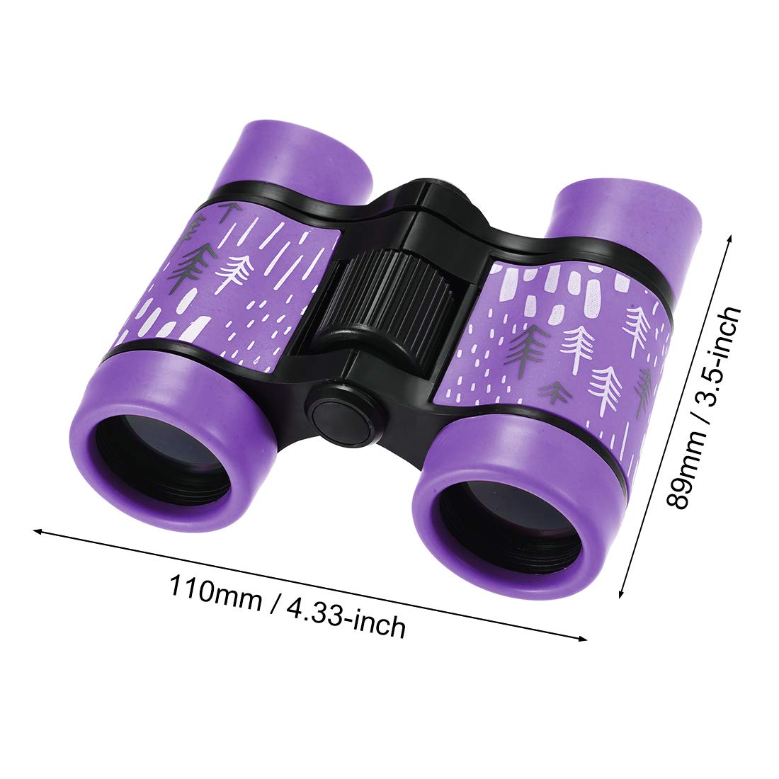 Uxcell Binoculars 4X30 Compact Folding Binoculars Shockproof Purple With Neck Strap For Bird Watching Hiking Camping