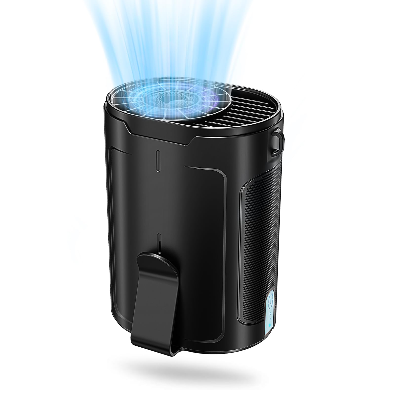 Barito portable waist fan with 4-speed settings, rechargeable battery, and 25 hours of cooling power