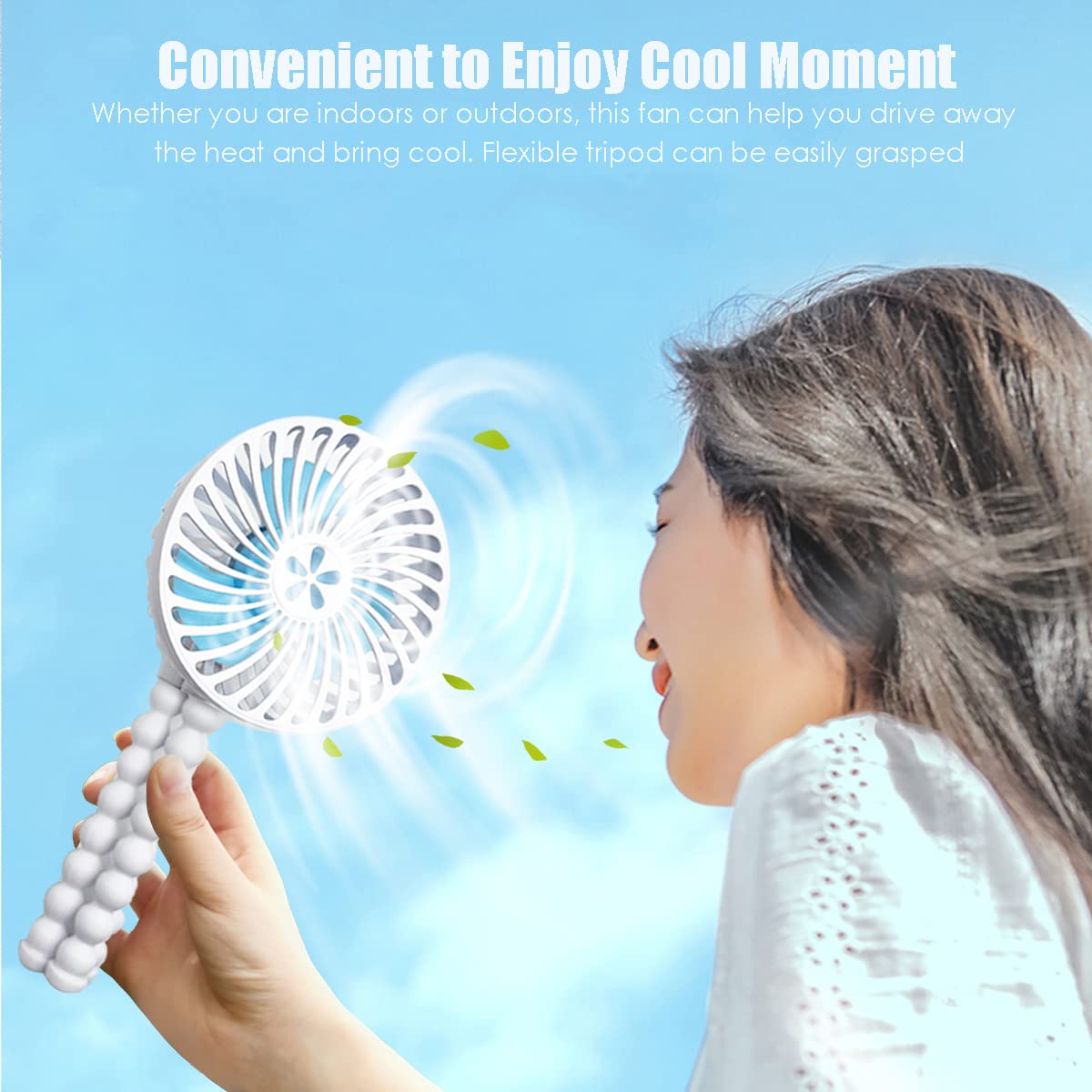 Run Helix Portable Stroller Fan, Battery Operated Mini Personal Fan, Handheld Clip On For Baby