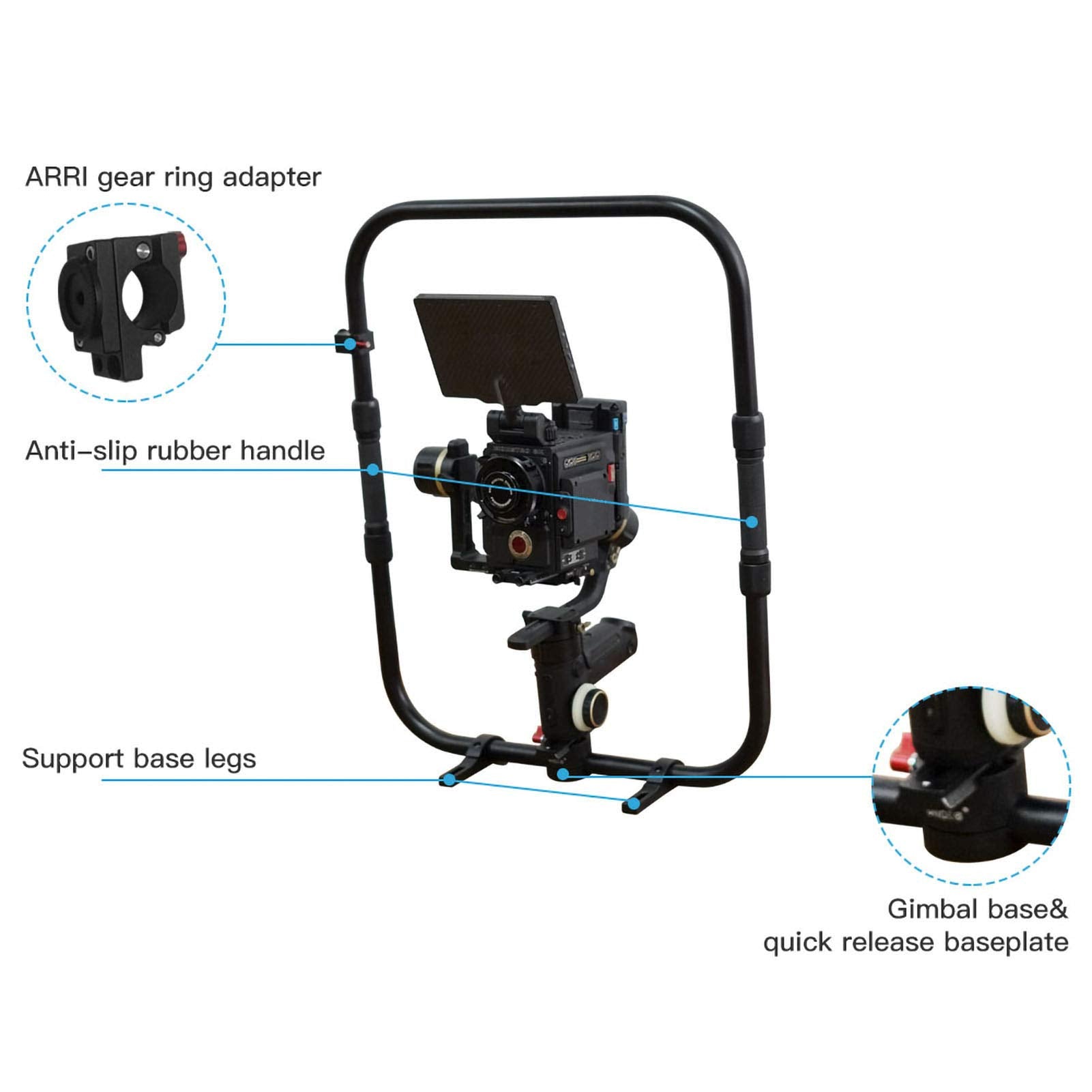 Bortt Digitalfoto Magic Ring I Magic Ring I Professional Stabilizer Dual Handle Grip Ring For Single Handle Gimbal Stabilizer Replacement For Crane 2S 3S S Sc Moza Air 2 Aircross 2 Series