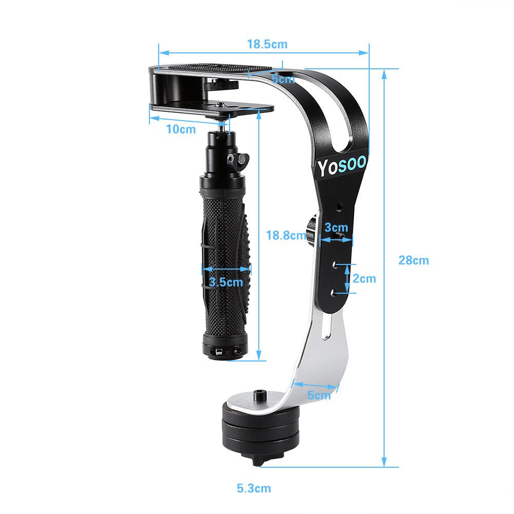 Ardkop Handheld Camera Stabilizer, Portable Video Steady Cam Stabilizer For Dslr Slr Camera Camcorder Up To 2.1 Lbs, Black