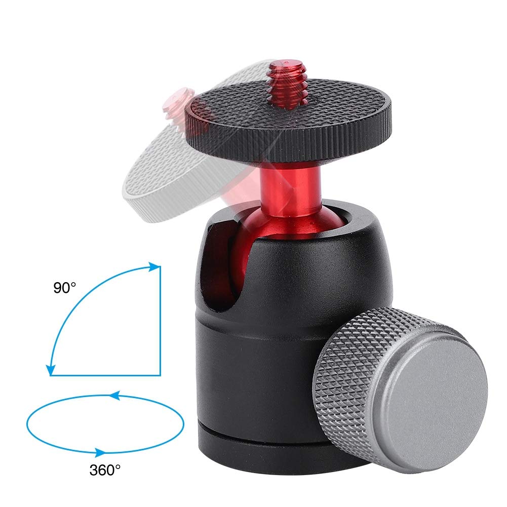 Fydun Ball Head Swivel Mini Ball Head Mount For Mirrorless Sports Camera Mobile Phone Holders Trs Light Stands Flash With 1/4 Screw Aluminum Alloy 360°