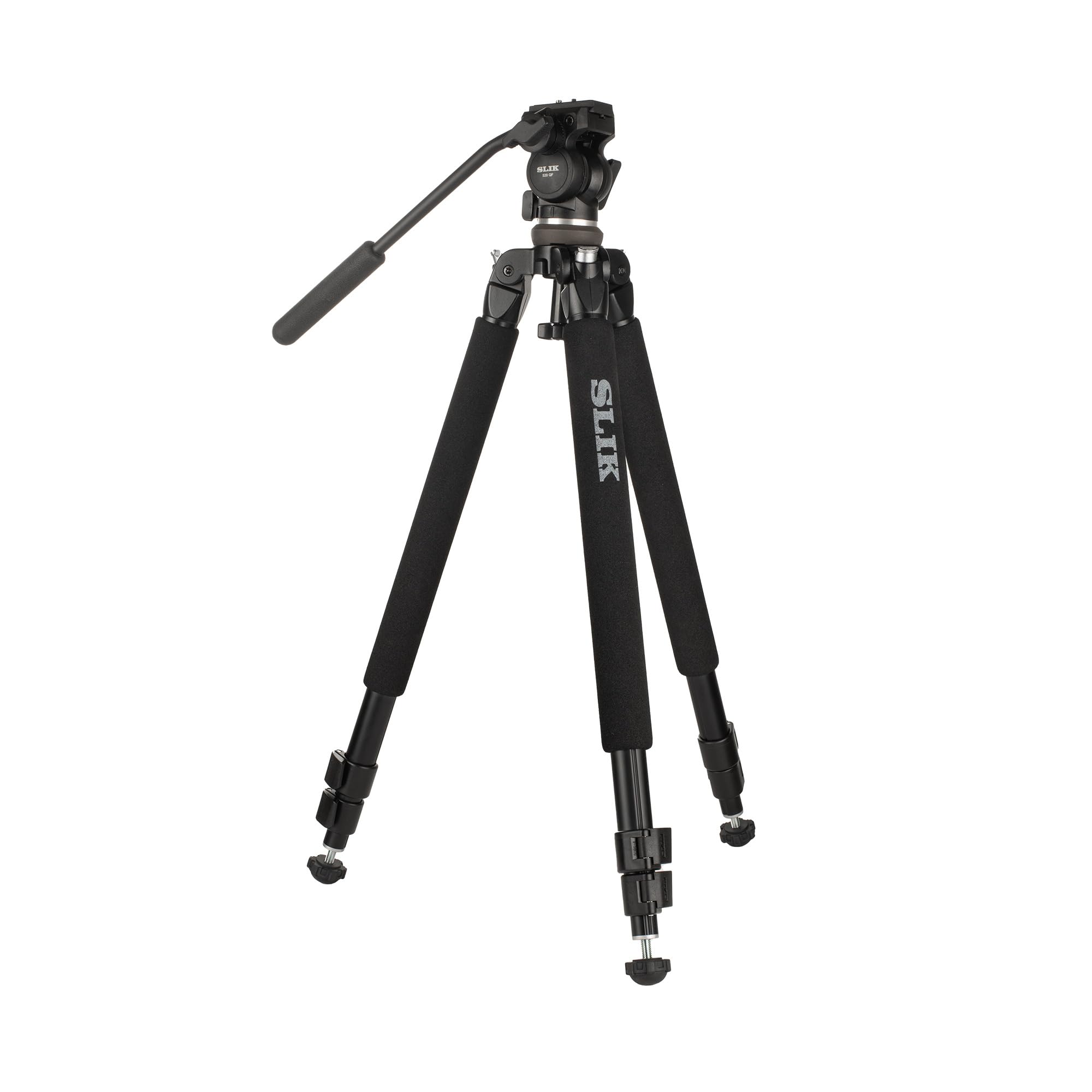 Slik Pro 520Qf Aluminum Video Tripod With Fluid Pan Head