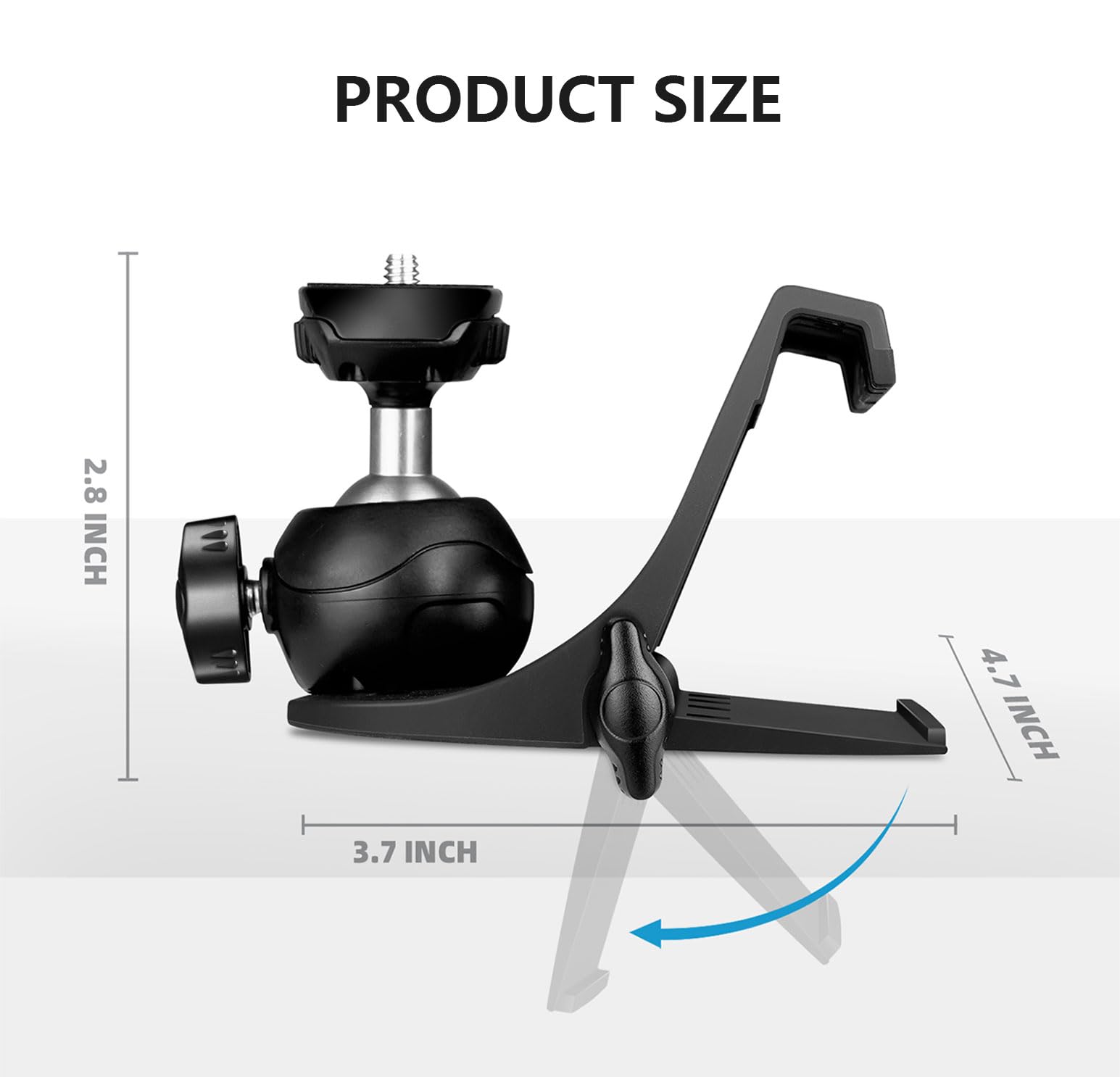 Raubay Cm01 Monitor Top Camera Mount Clamp, Hanging Webcam Stand With 1/4" Screw, Suitable For Flat-Screen Monitors, For Live Stream, Video Conferencing, Youtube, Tiktok, Etc.