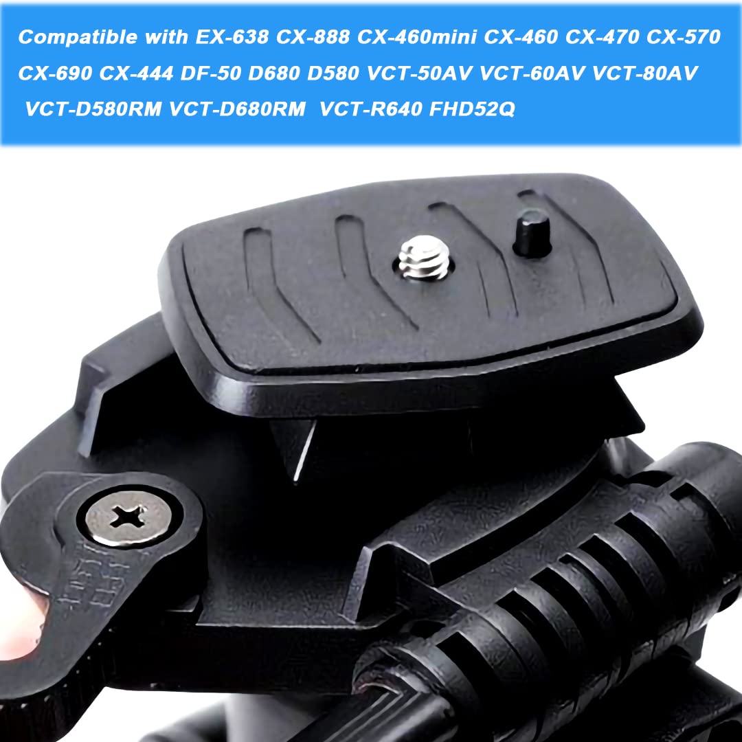Ioualey 2 Pack 41Mm And 43Mm Tripod Quick Release Plate Camera Mounting Adapter, 2 Sizes Qr Plate Camera Tripod Ball Head Parts Replacement Compatible With Ambico Sunpak Kalimar Zomei Tripod Mount