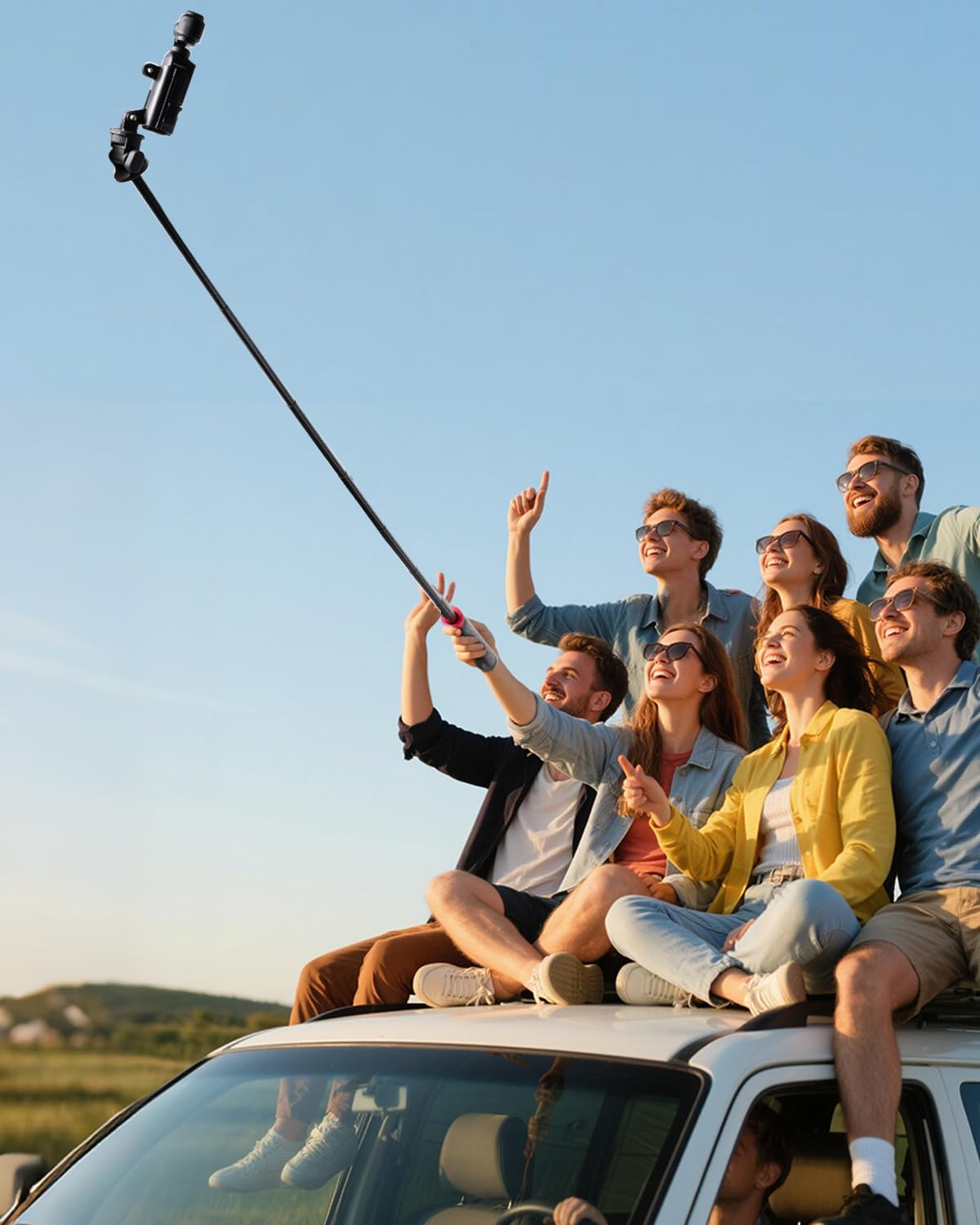 Leenconghui 80" Tripod & Selfie Stick For Dji Osmo Pocket 3，Expandable Selfie Stick Tripod Accessory For Dji Osmo Pocket3