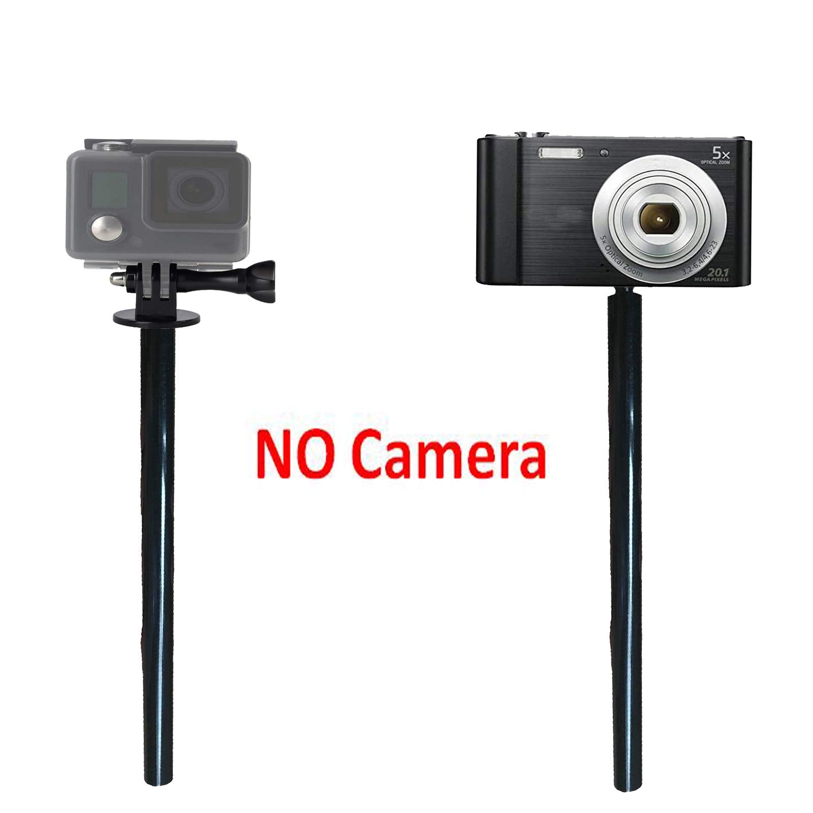 Pmsanzay Metal Extension Rod Tripod Extension Tube Lightweight Pole Extender Accessory - With 1/4"-20 Female Threaded And 1/4"-20 Male Threaded For Tripod Stabilizer For Gopro Dslr & Slr Cameras