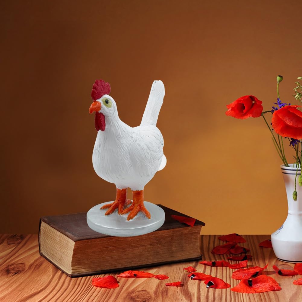 Qwlwbu Chicken Egg Lamp Lifelike Resin Chicken Egg Night Light,3D Hen Laying Egg Lamp Chicken Led Table Lamps With Usb Bedside Lamp,Easter Christmas Birthday Present For Friends