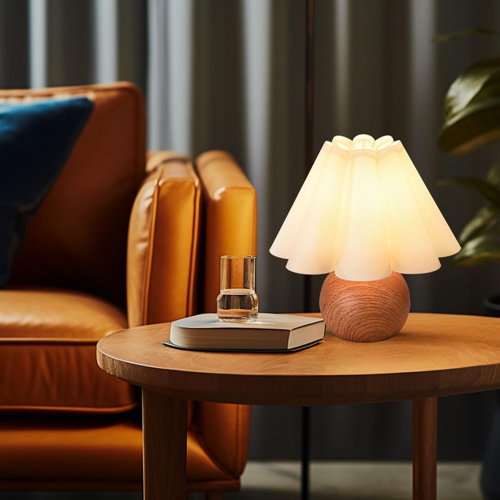Kunjoulam Cute Small Table Lamp, Modern Bedside Nightstand Lamp With Beige Lampshade, Metal Base For Bedroom Home Office Decor (Without Buld)