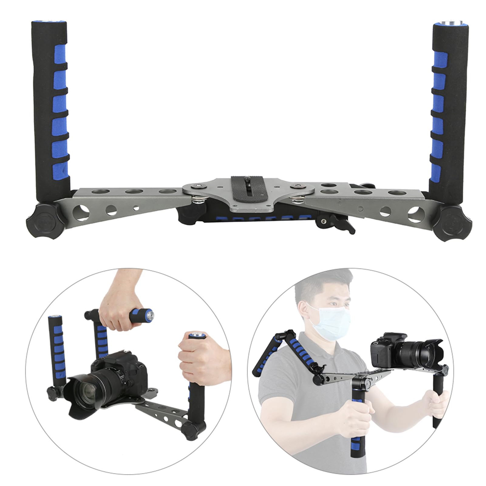 Ashata Single Handle Stabilizer, Aluminium Alloy Camera Shoulder Support Multifunction Photograph Single Shoulder Rig Stabilizer For All Kinds Video Recording Equipment