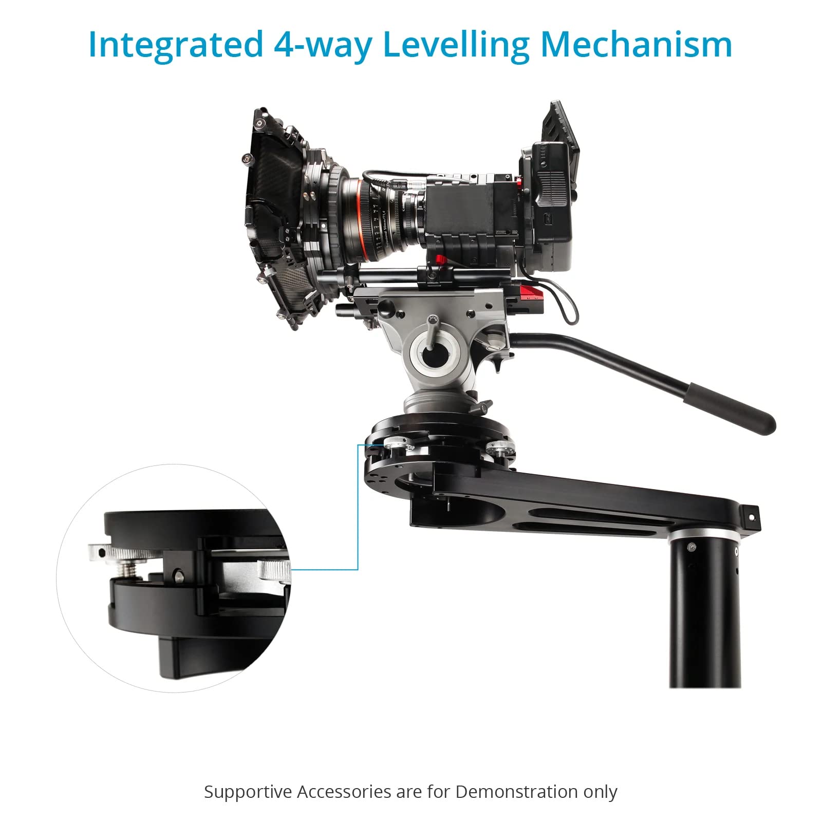 Proaim Euro/Elemac To Mitchell 4-Way Camera Leveler Offset Bracket For Heavy Camera & Gimbal Setups  Payload 80Kg/176Lb  Conversion Adapter For Video/Film Dolly, Bazooka Jibs & Crane (Eb-4Way-01)