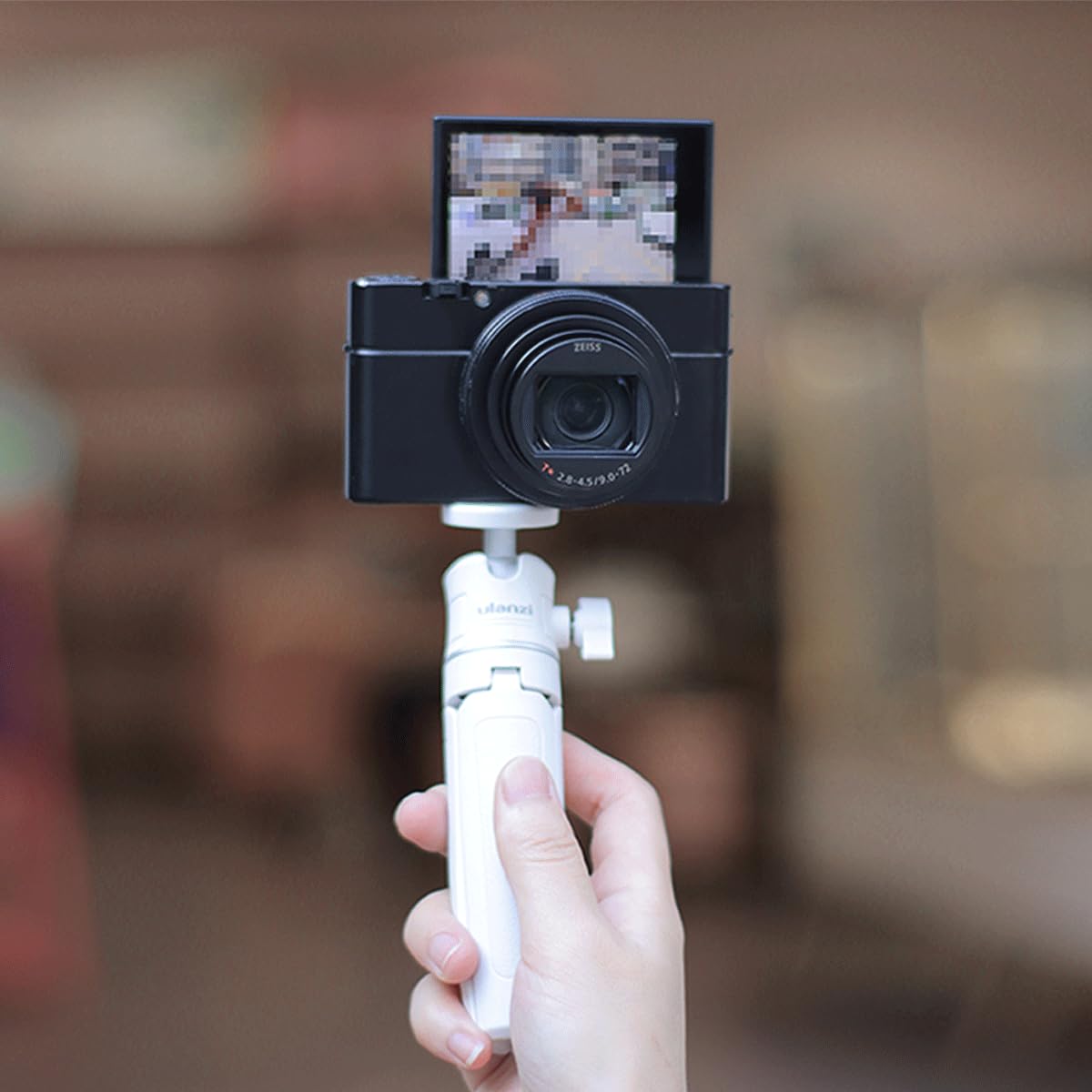 Yiliwit Mt-08 White Mini Tripod For Camera, 1/4" Screw Universal Portable Camera Tripod For Iphone/Sony/Canon/Nikon/Fujifilm/Action Cam, Extendable Handheld Table Mount, Video Shooting Vlog Table Stand