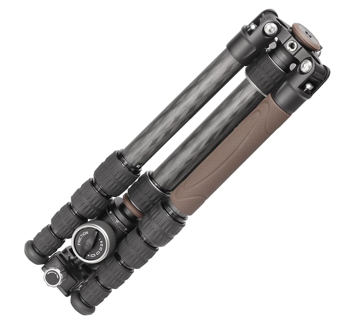 Leofoto Lx-255Ct+Xb-32Q Travel Tripod, Urban Series, Carbon Fiber, 5 Leg Sections, Portable And Lightweight, Reversible Leg And Center Column, Ball Head Set