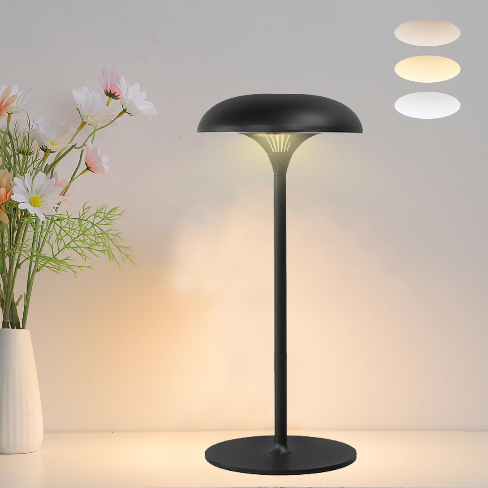 Aokzxc Table Lamp For Bedroom, Touch Lamps For Nightstand, Dimmable Bedside Mushroom Lamp For Night Stands