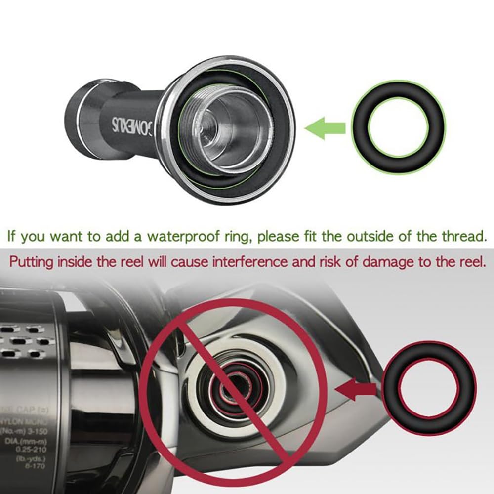 Gomexus Fishing Reel Stand For Daiwa 18 Exceler Lt 2500,14 Caldia 2004-3000，19 Ballistic Lt 1000-4000 ，19 Emeraldas Lt，14 Emeraldas Mx 2508 Spinning Reel Protect Metal 42Mm