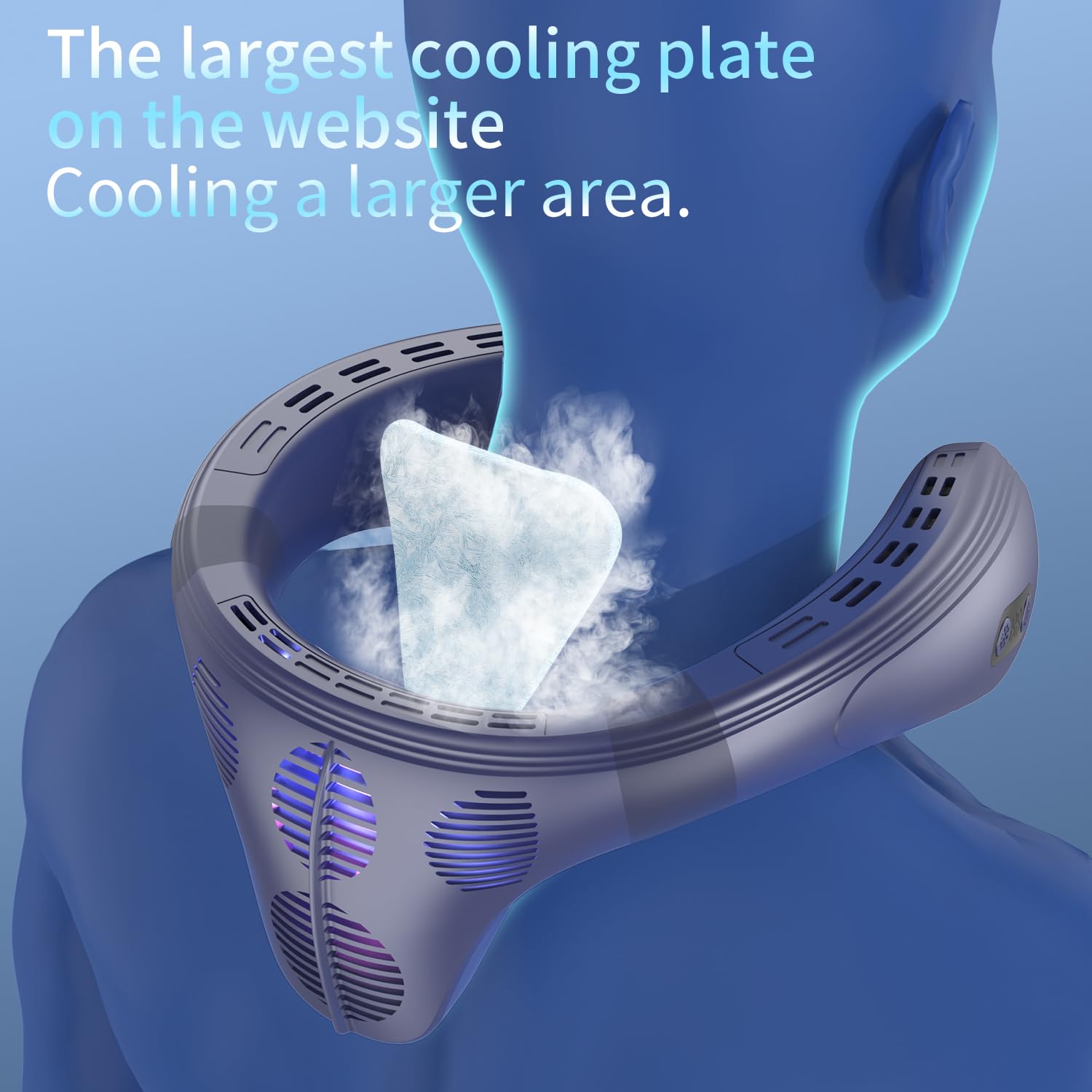 Neck Fan Back Windy 6000Mah With Cooling Plate Cold Compress Bladeless Portable