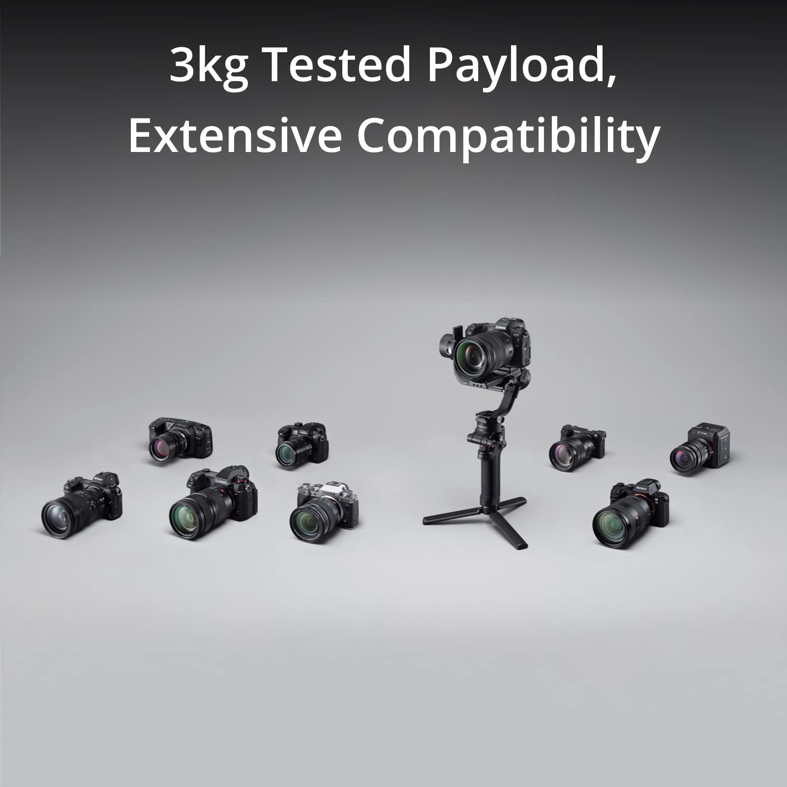 Dji Rsc 2 Combo - 3-Axis Gimbal Stabilizer For Dslr And Mirrorless Camera, Nikon, Sony, Panasonic, Canon, Fujifilm, 6.6 Lb Payload, Foldable Design, Vertical Shooting, Oled Screen, Black.