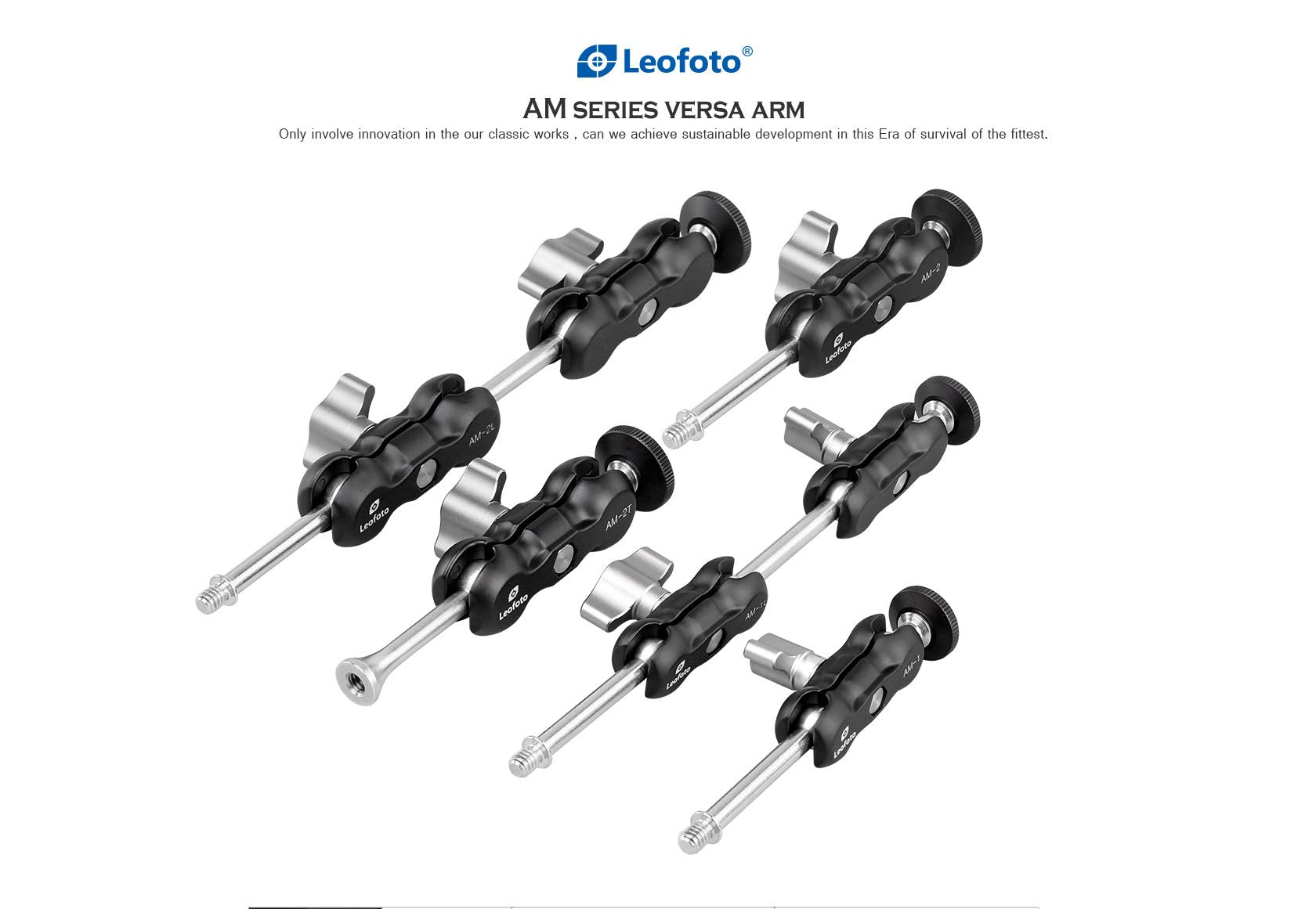 Leofoto Am-2L Triple Jointed Versa Magic Arm Multi-Purpose Smartphone / Tripod Accessory Mount 1/4"