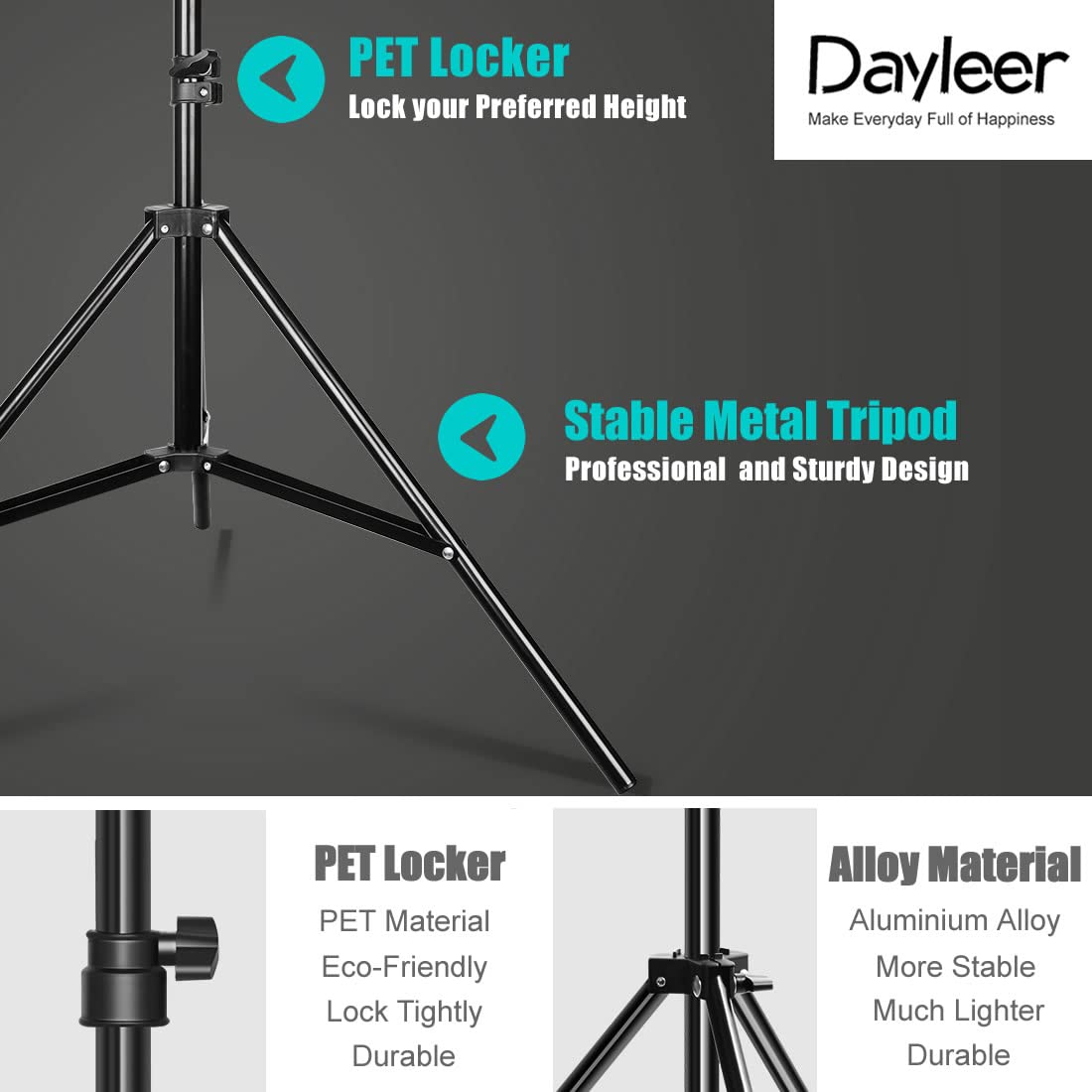 Dayleer Selfie Stick Tripod, 65" Extendable Tall Camera Cell Phone Tripod Stand With Remote For Iphone 15 14 13 12 11 Pro Max Samsung Galaxy S23 S22 S21