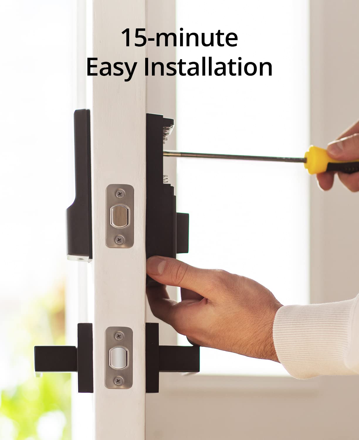 Eufy Security Smart Lock C210, Keyless Entry Door Lock, Built-In Wifi Deadbolt, Smart Door Lock, No Bridge Required, Easy Installation, Touchscreen Keypad, App Remote Control, 4 Aa Batteries Included