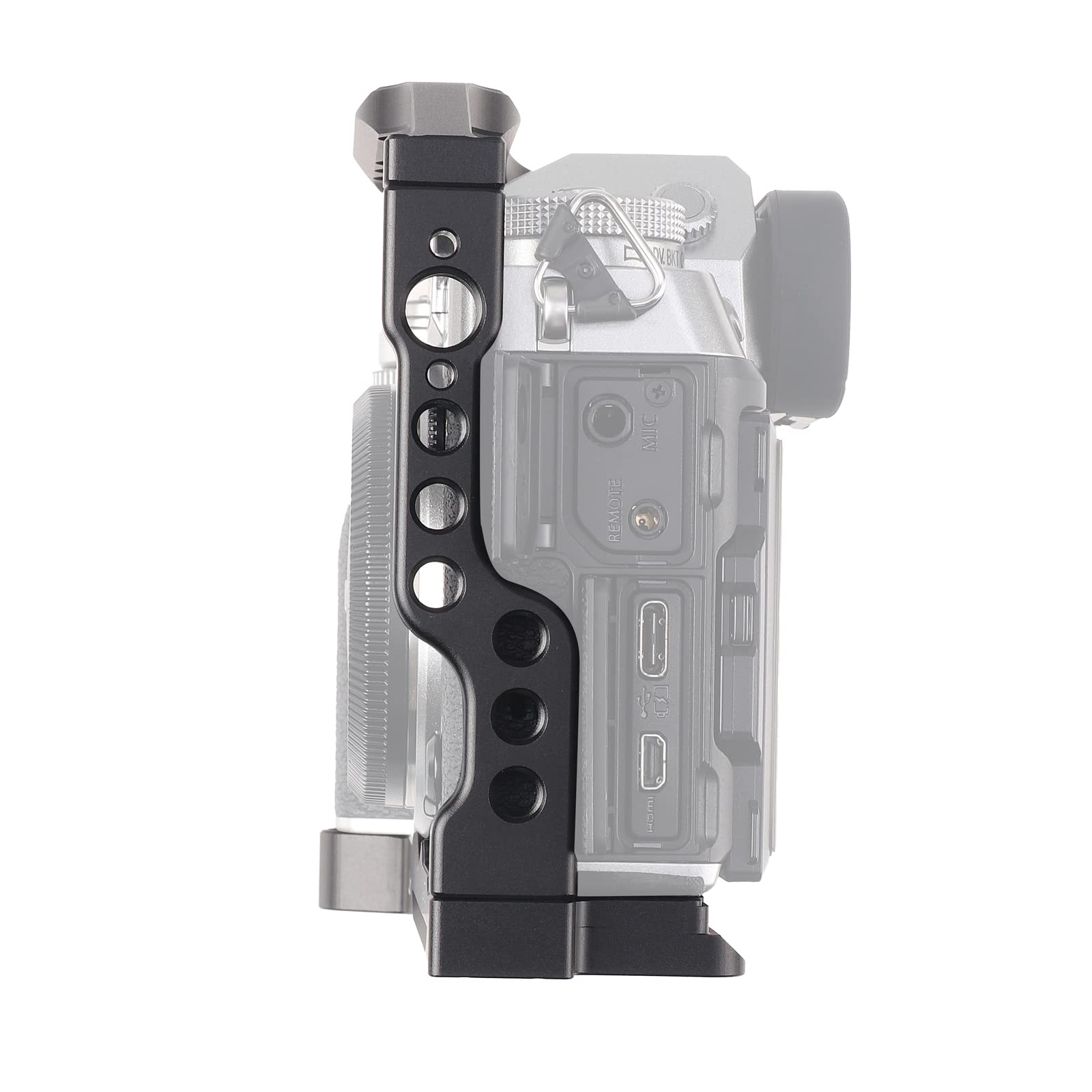 Focusfoto Camera Cage For Fujifilm Fuji X-T5 Xt5 Mirrorless Camera, Aluminium Alloy With Nato Rail, 1/4" Screw Mouting And Quick Release Plate For Arca Swiss Standard Video Filmmaking Stabilizer Rig