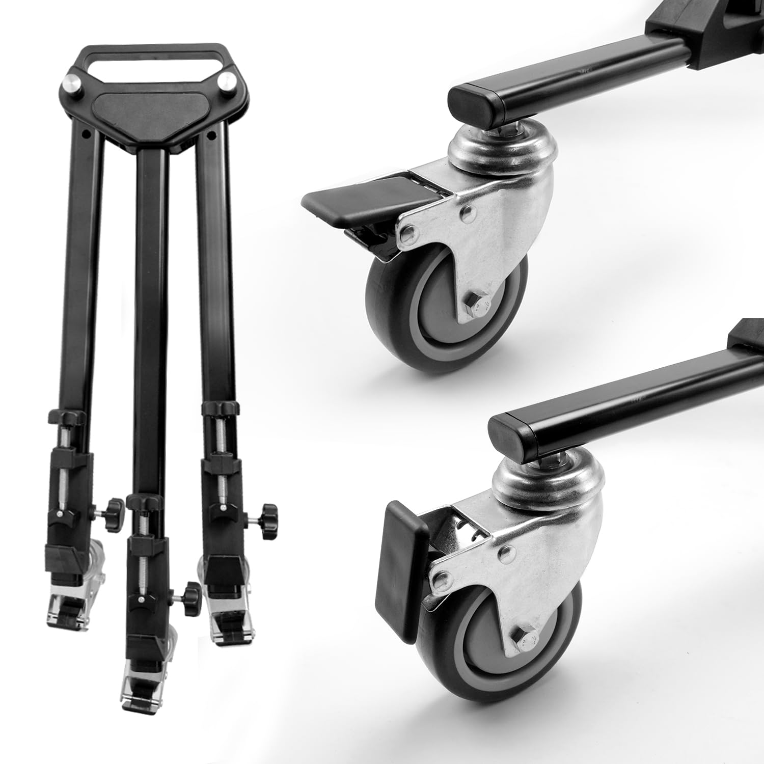 Ls Limo Studio Limostudio Limostudio (2 Pack) Heavy-Duty Adjustable Tripod Dolly Wheels For Smooth Camera Movement - Compatible With Various Dslrs, Agg3435